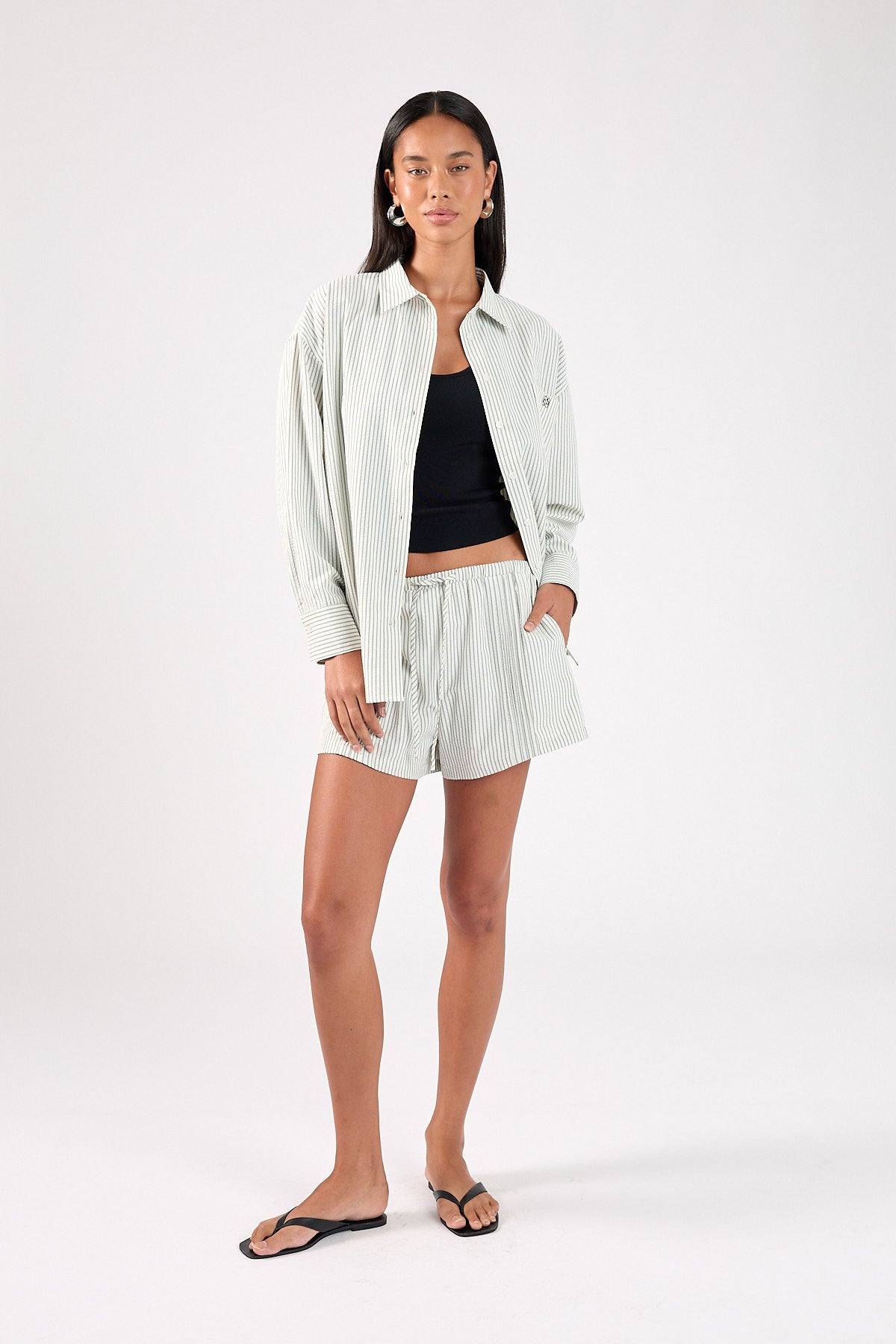 Perfect Stranger Hunter Elastic Stripe Short White/Black Stripe