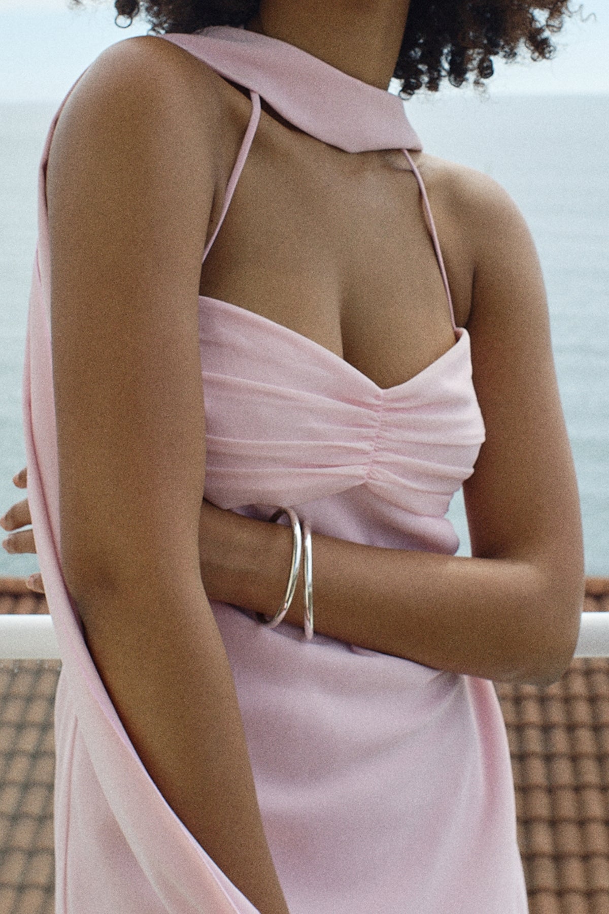 Perfect Stranger Luccia Scarf Maxi Dress Pink