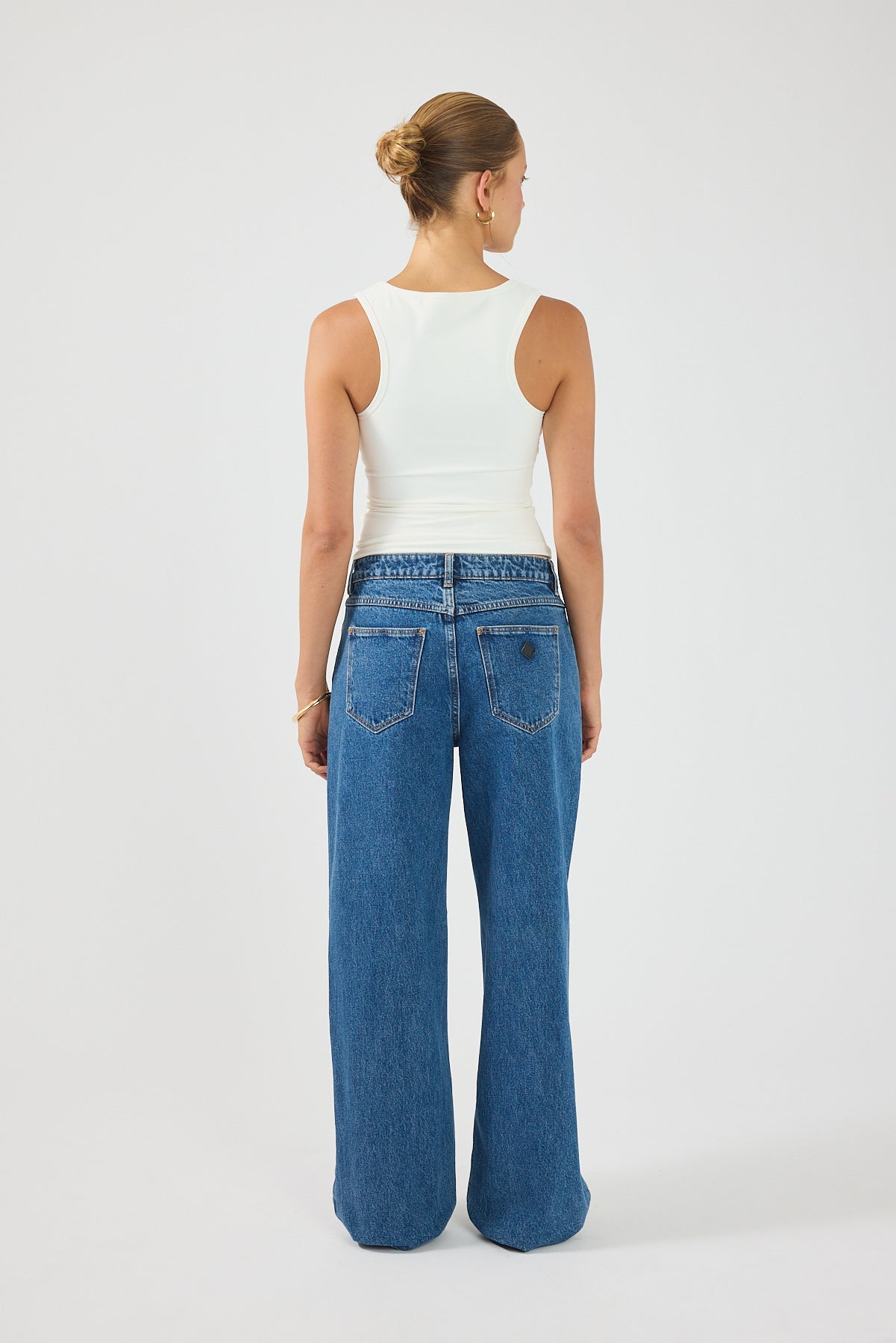 Perfect Stranger Luma Stretch Tank Top White