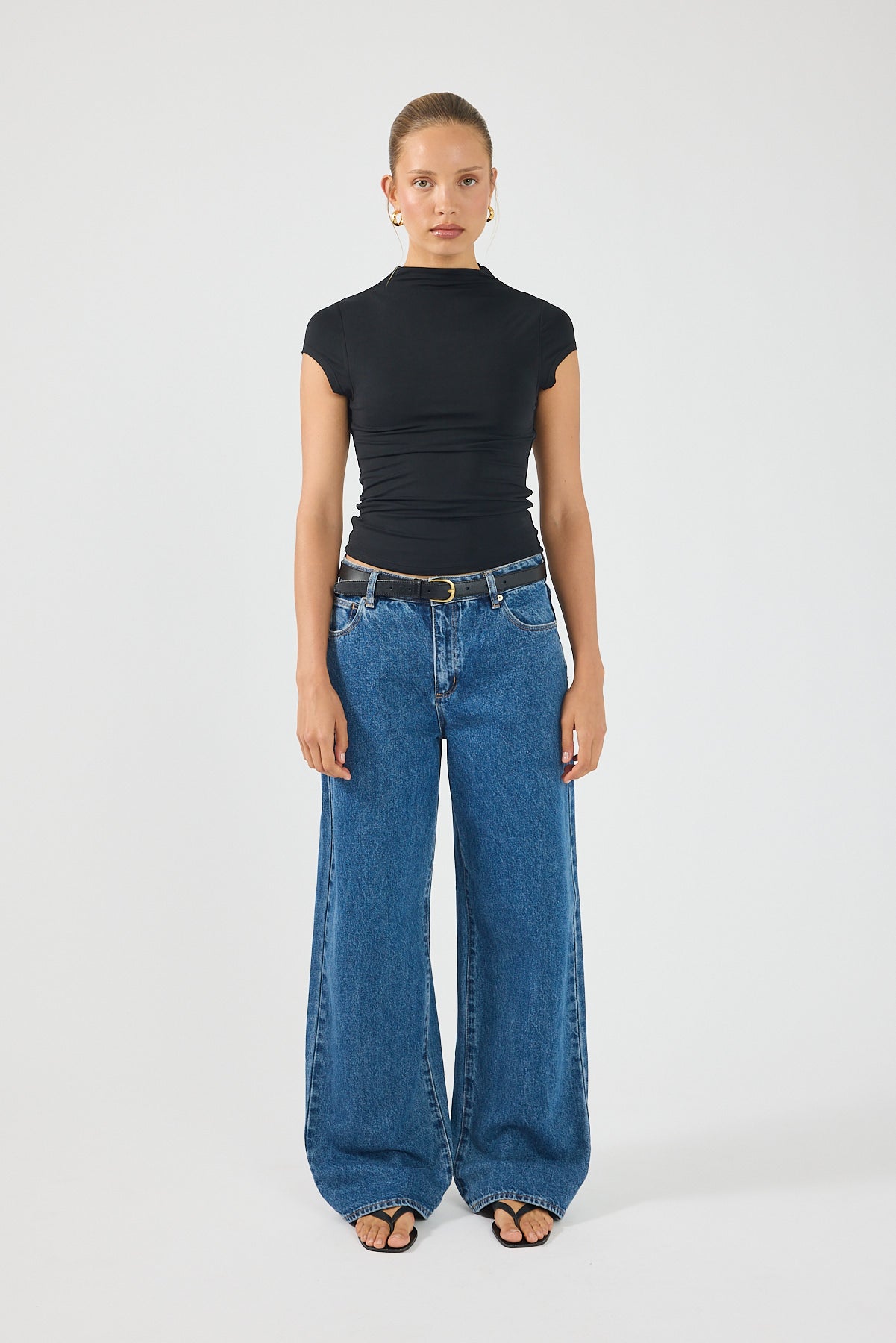 Perfect Stranger Grown on Neck Tee Black