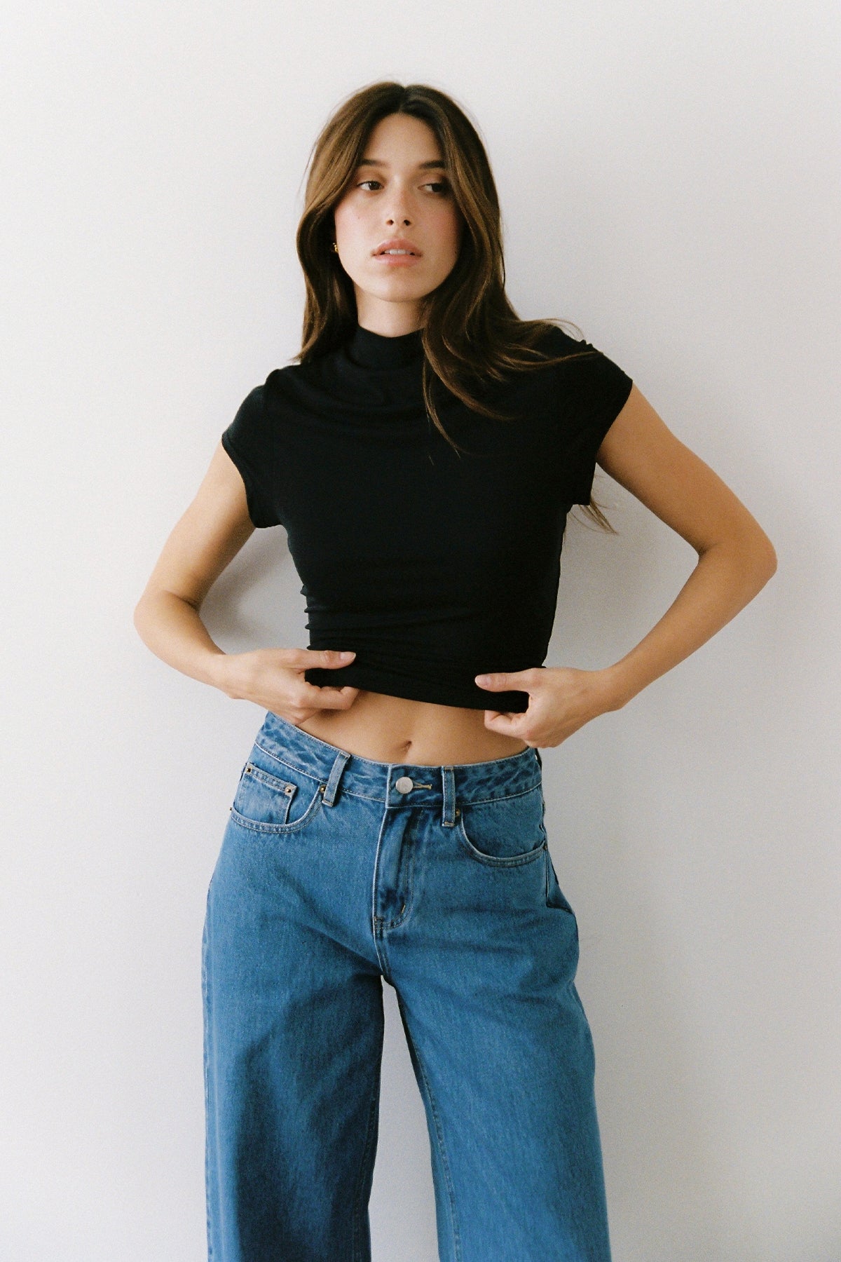 Perfect Stranger Grown on Neck Tee Black