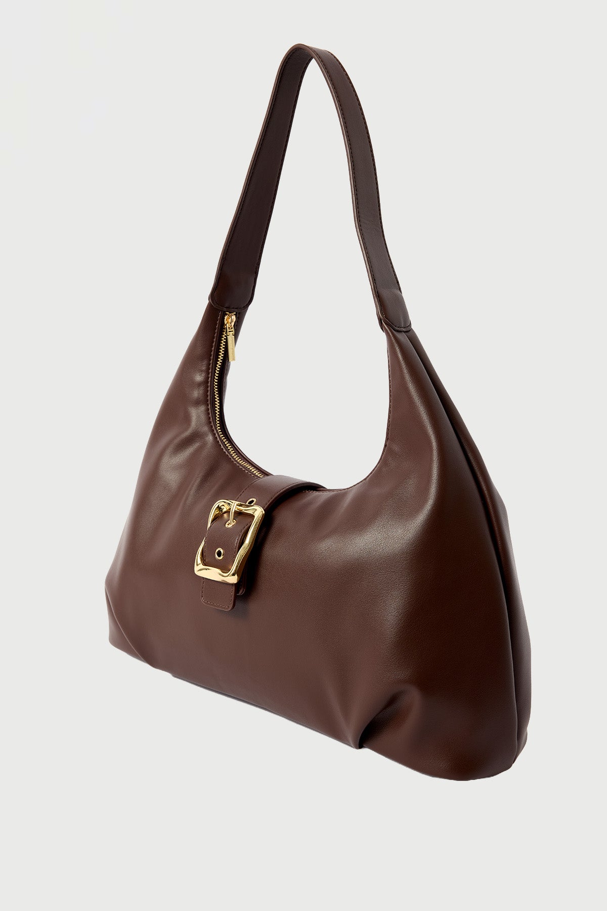 Perfect Stranger Enola Buckle Tote Bag Brown
