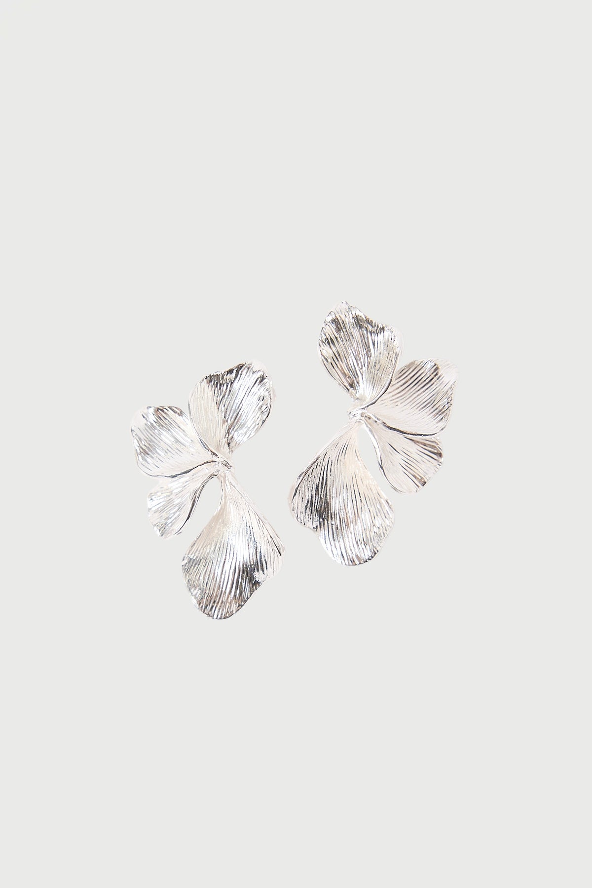 Perfect Stranger Petal Drop Earrings Sterling Silver Plated