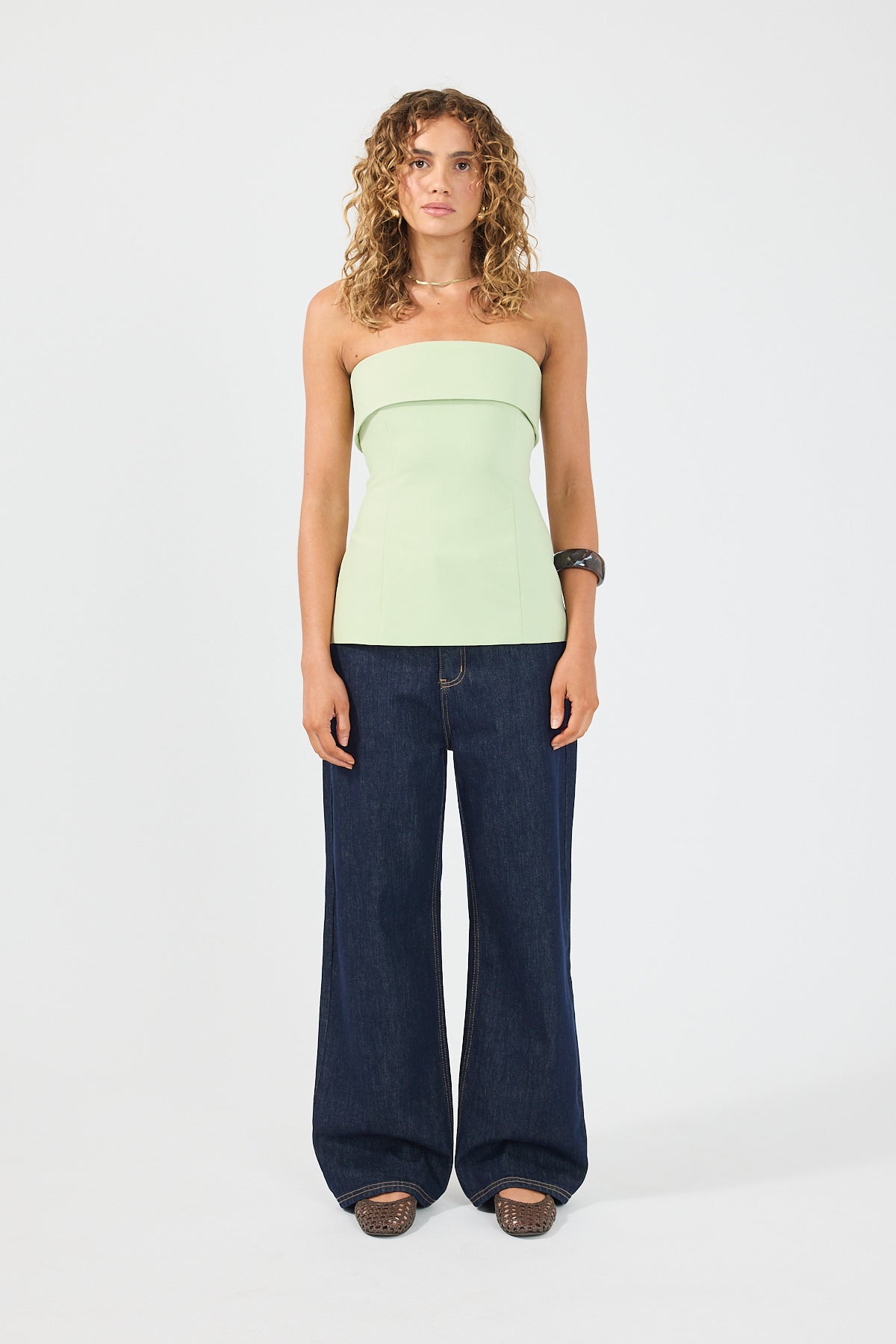 Perfect Stranger Luca Strapless Long Line Top Mint