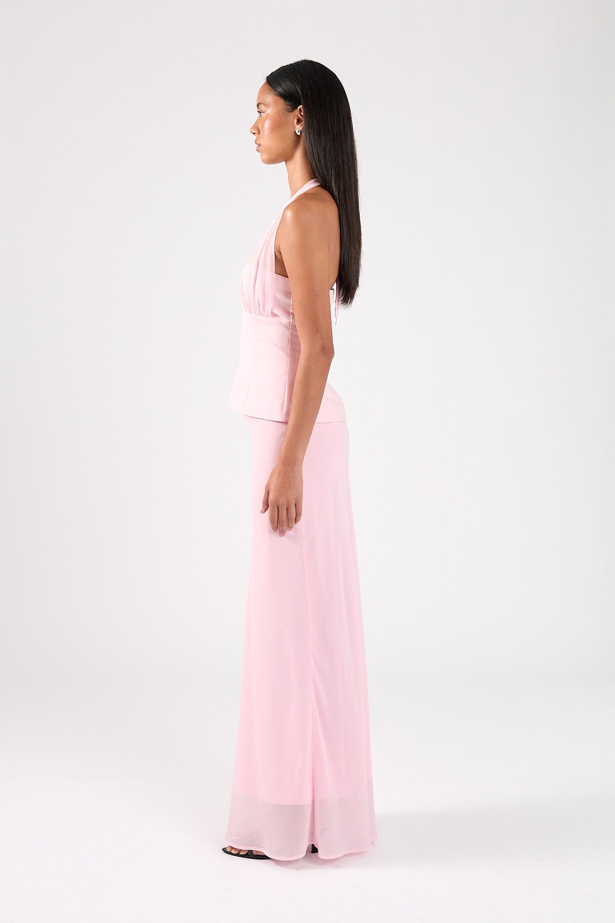 Perfect Stranger Lula Chiffon Maxi Skirt Pink