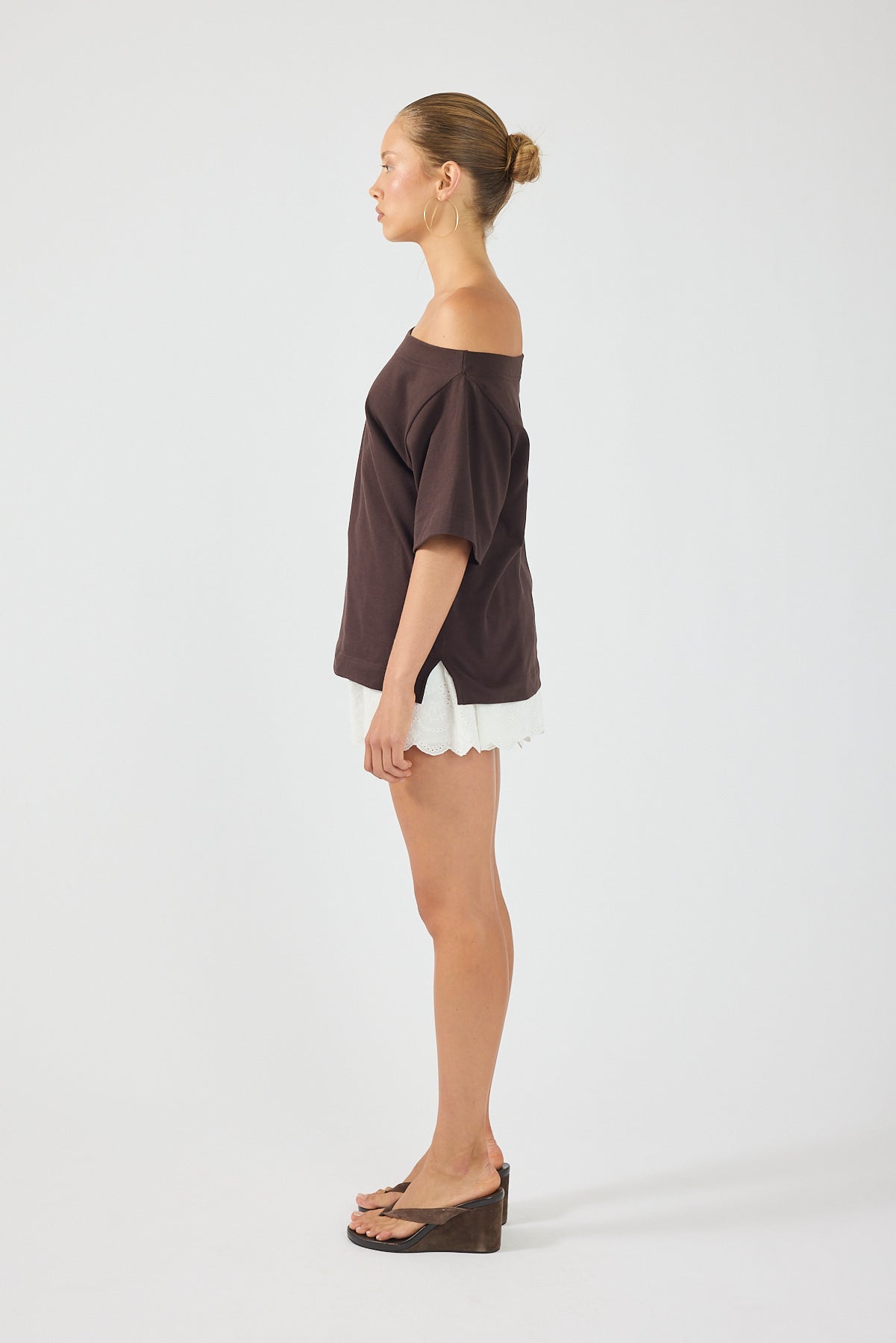 Perfect Stranger Sammy Broderie Shorts White