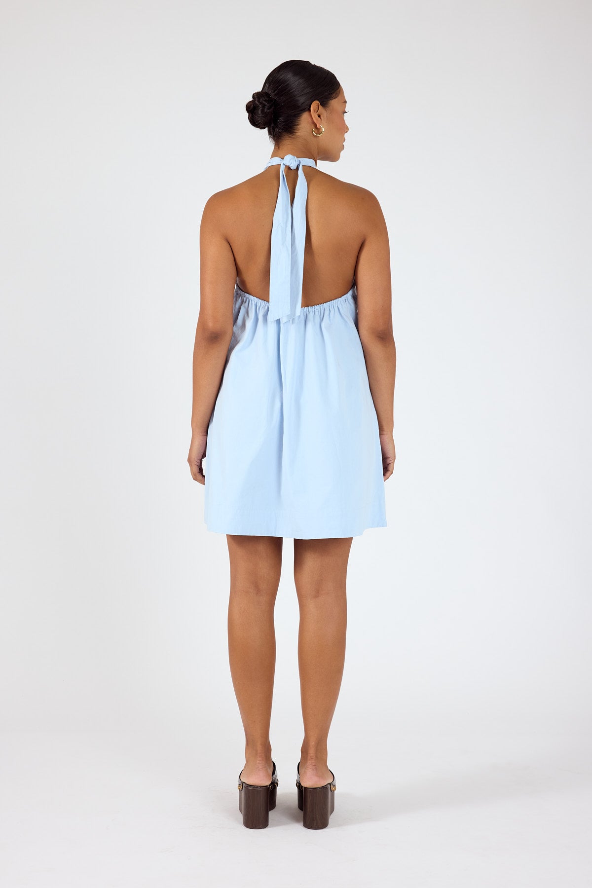 Perfect Stranger Goldie Halter Mini Dress Blue