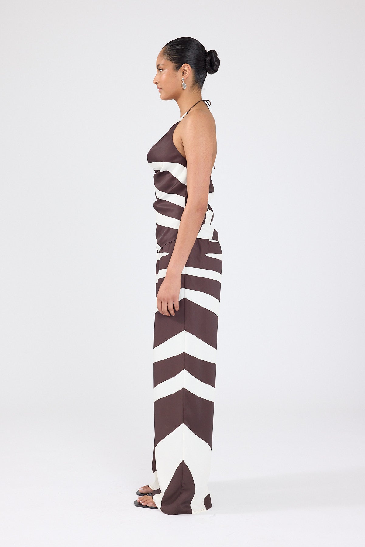 Perfect Stranger Drift Bias Pant Brown / White Print