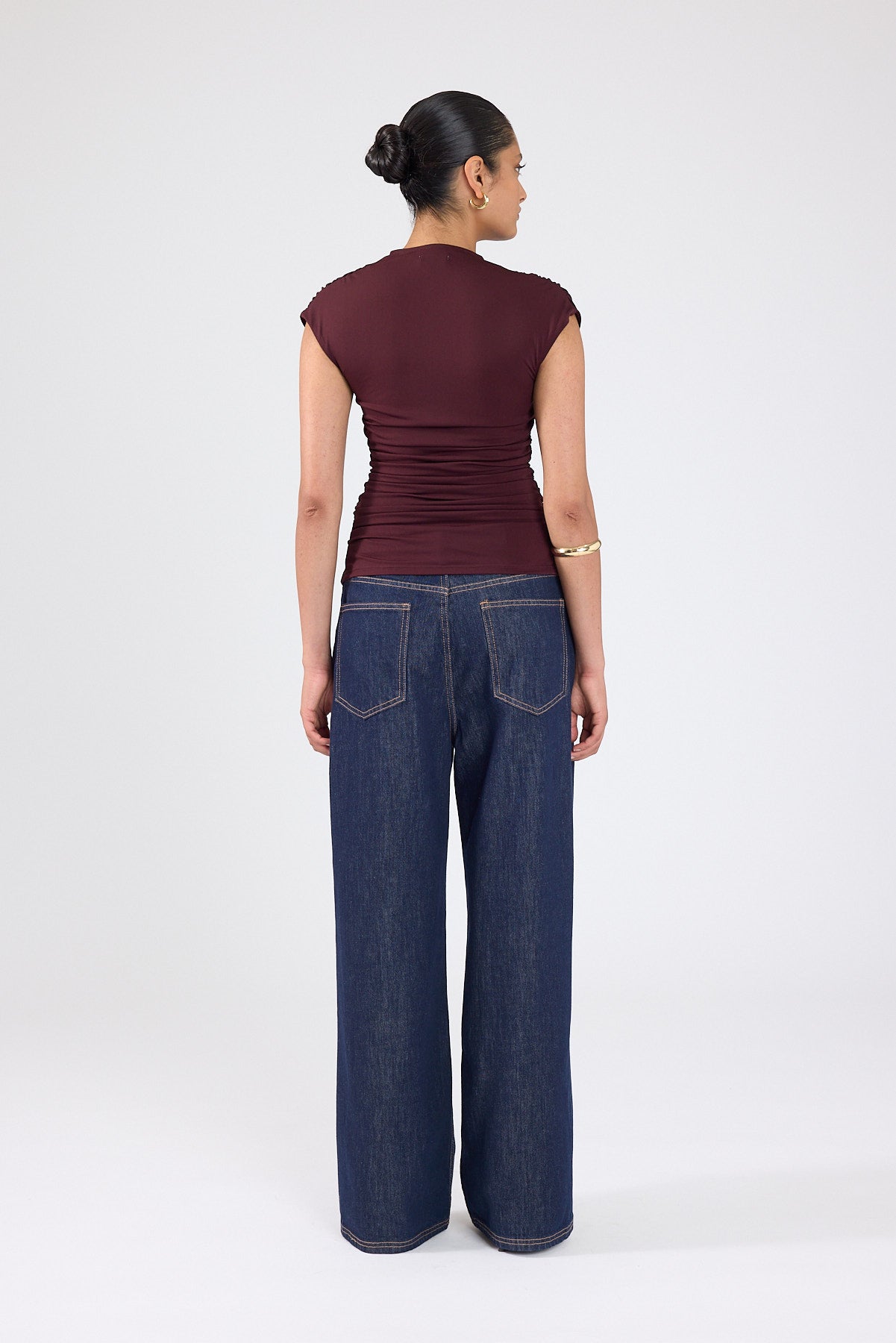 Perfect Stranger Dara Sleeveless Wrap Top Plum