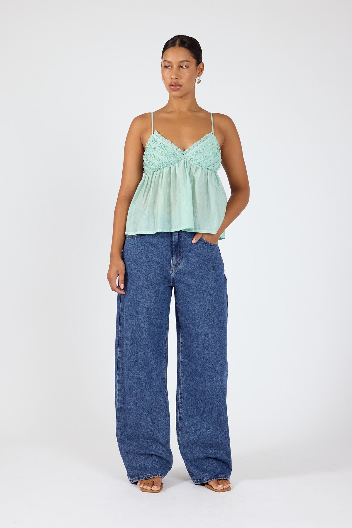 Perfect Stranger Klara Frill Cami Top Mint