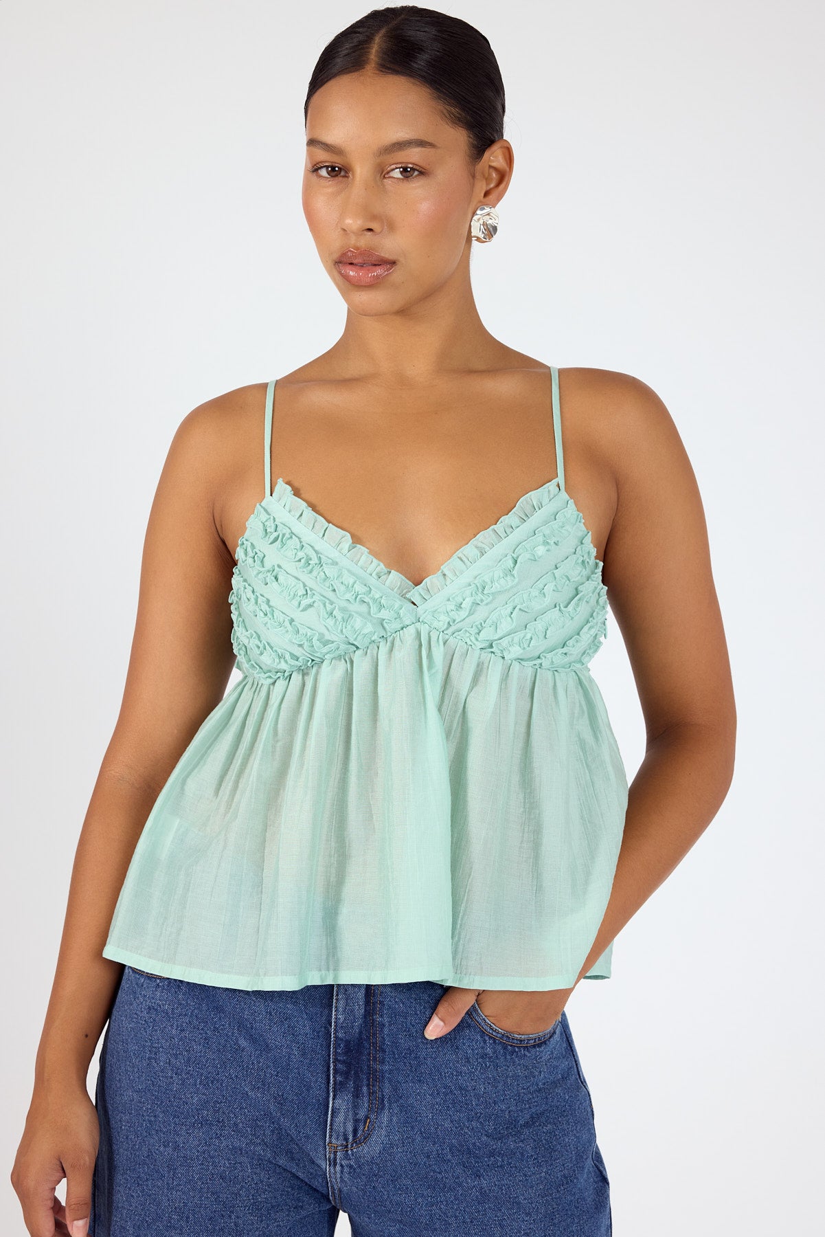 Perfect Stranger Klara Frill Cami Top Mint