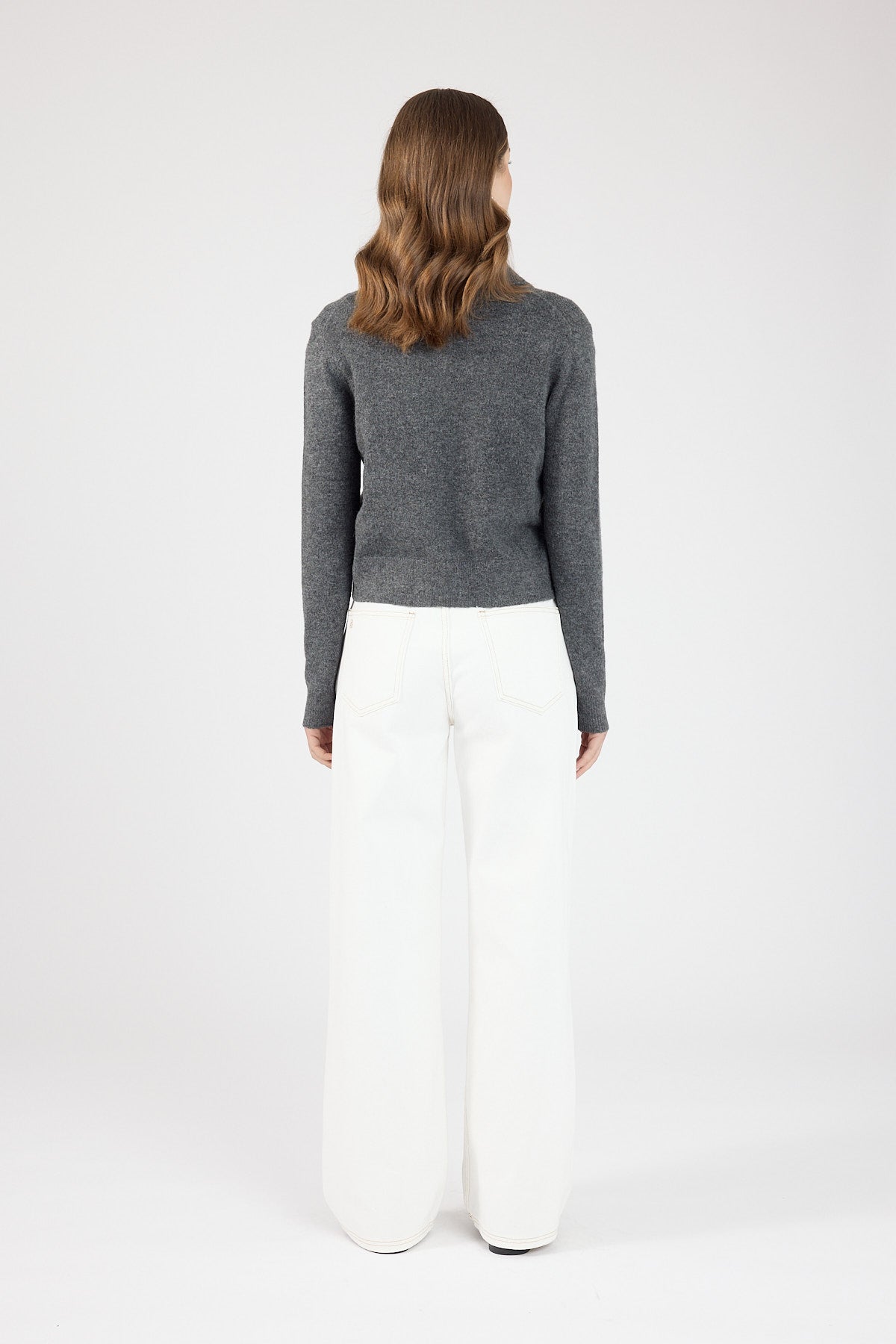 Perfect Stranger Maia Collared Knit Cardigan Charcoal