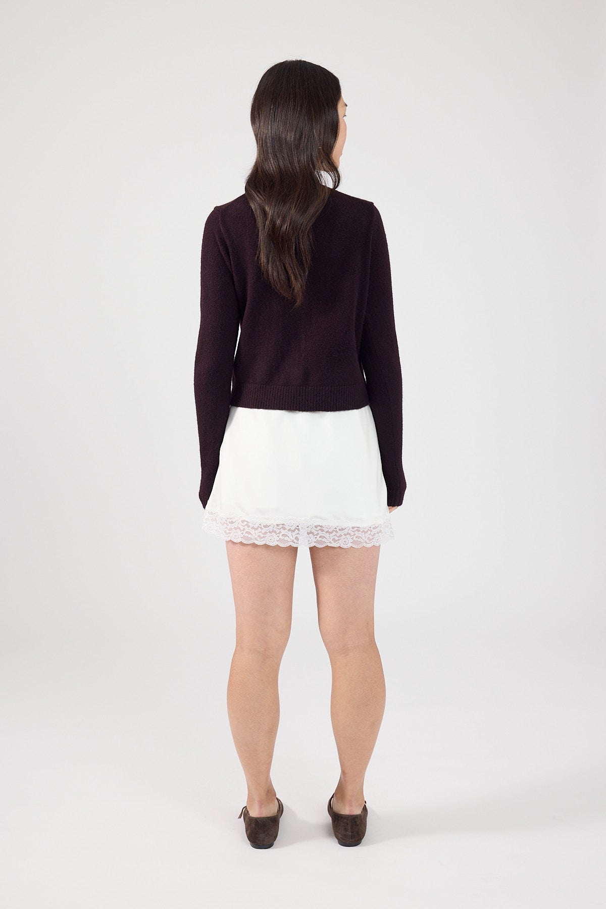 Perfect Stranger Taryn Knit Cardigan Dark Brown