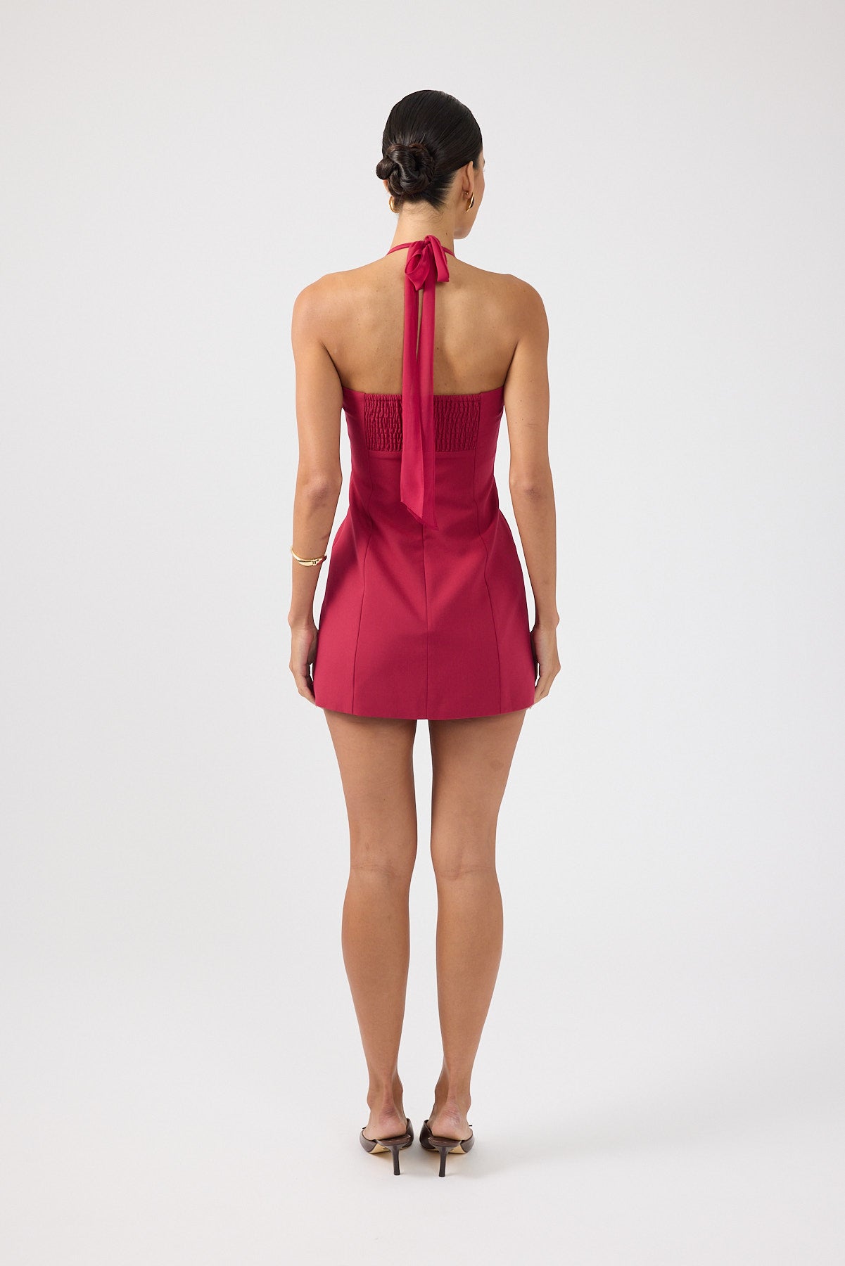 Perfect Stranger Lula Halter Mini Dress Red