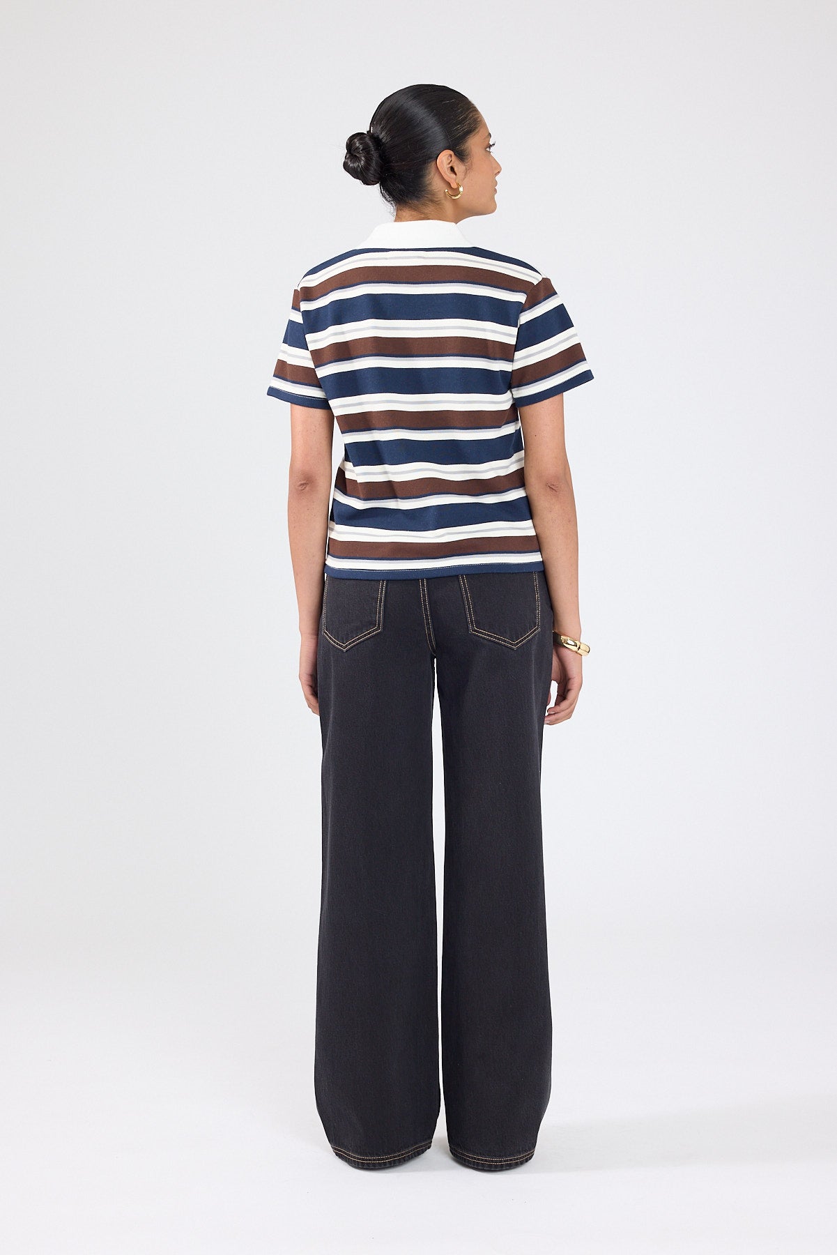 Perfect Stranger Lennon Polo T-shirt Blue Stripe