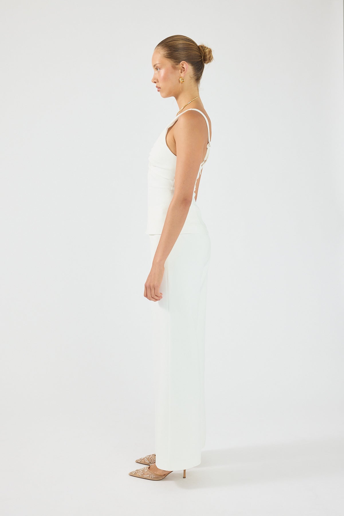 Perfect Stranger Oscar Mid Rise Pants White