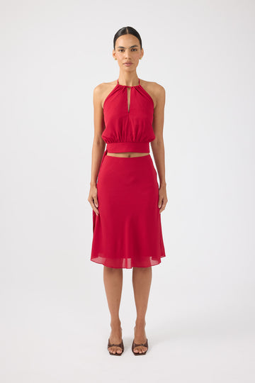 Perfect Stranger Stella Halter Top Red