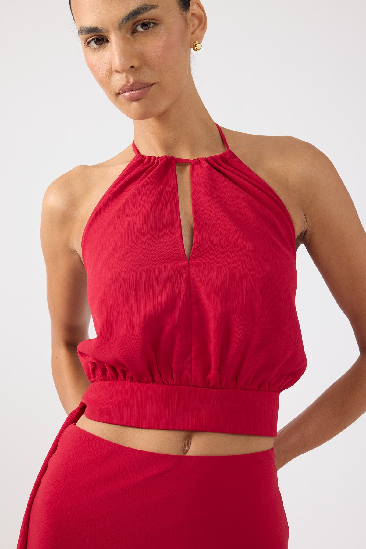 Perfect Stranger Stella Halter Top Red