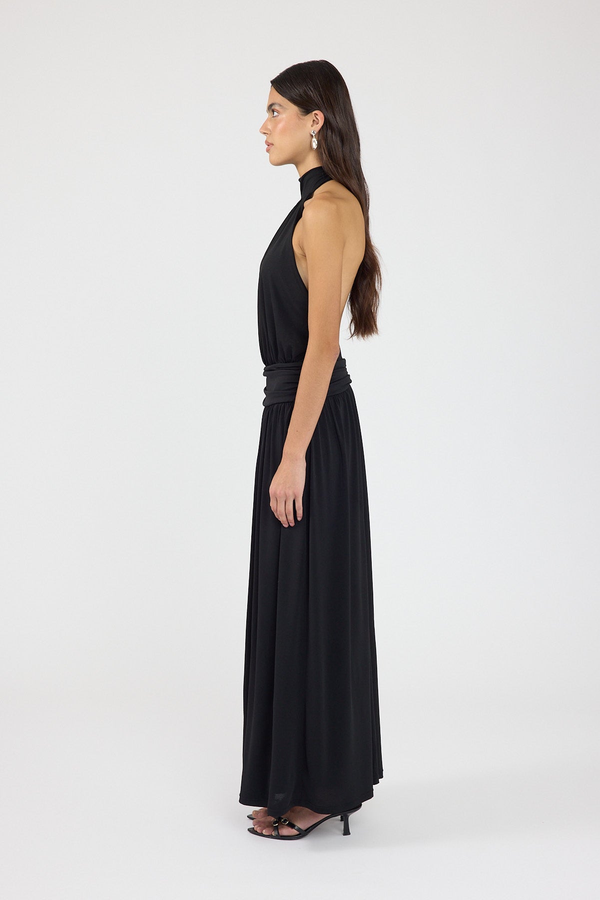 Perfect Stranger Finn Halter Maxi Dress Black