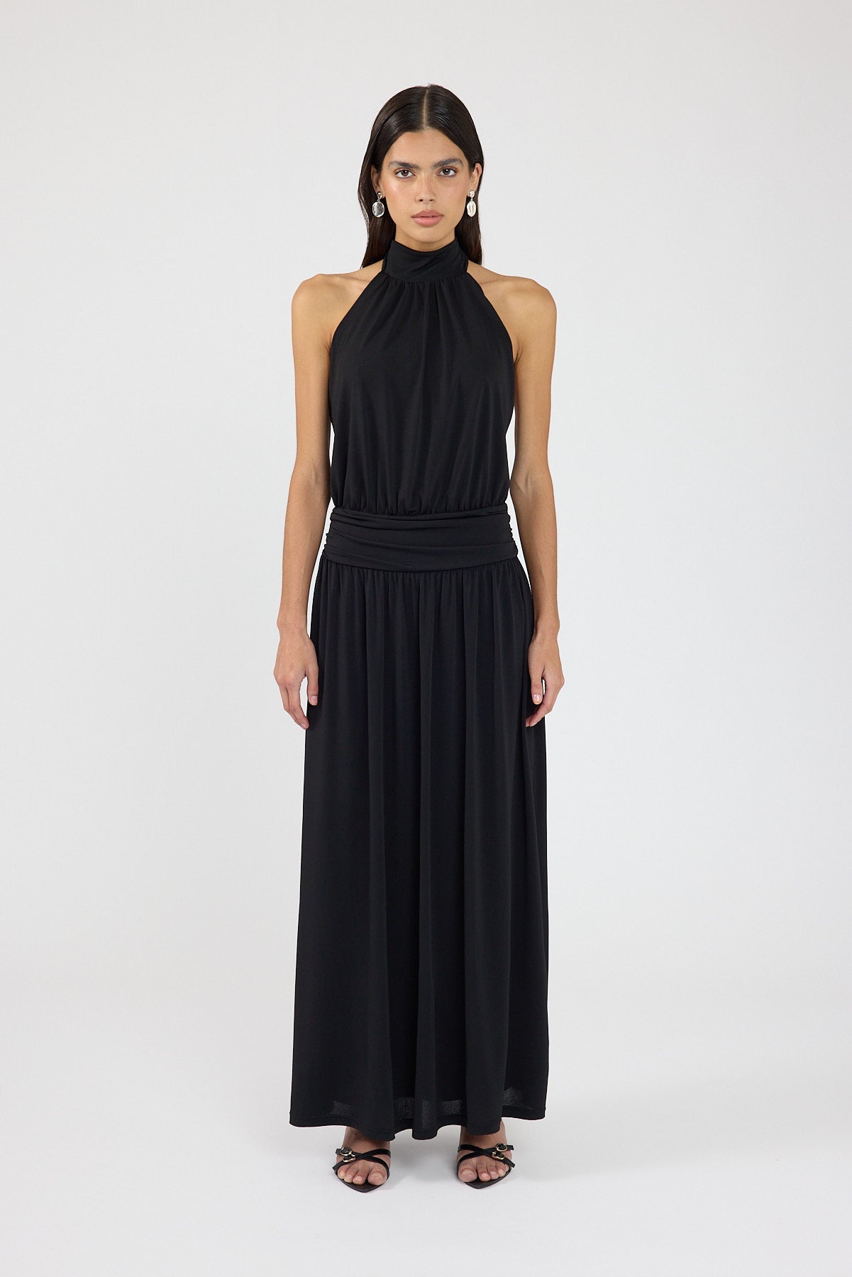 Perfect Stranger Finn Halter Maxi Dress Black