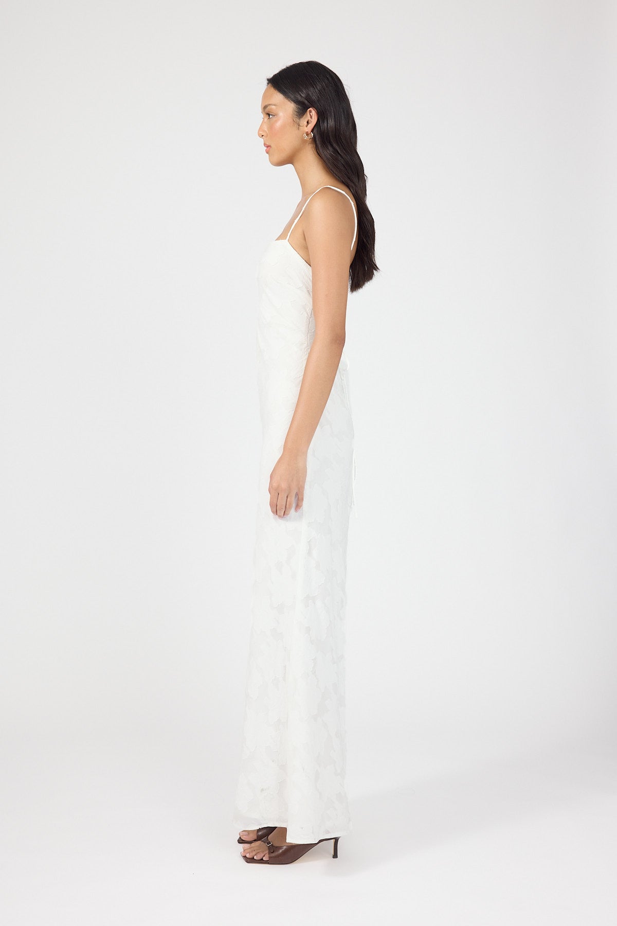 Perfect Stranger Hattie Jacquard Maxi Dress White