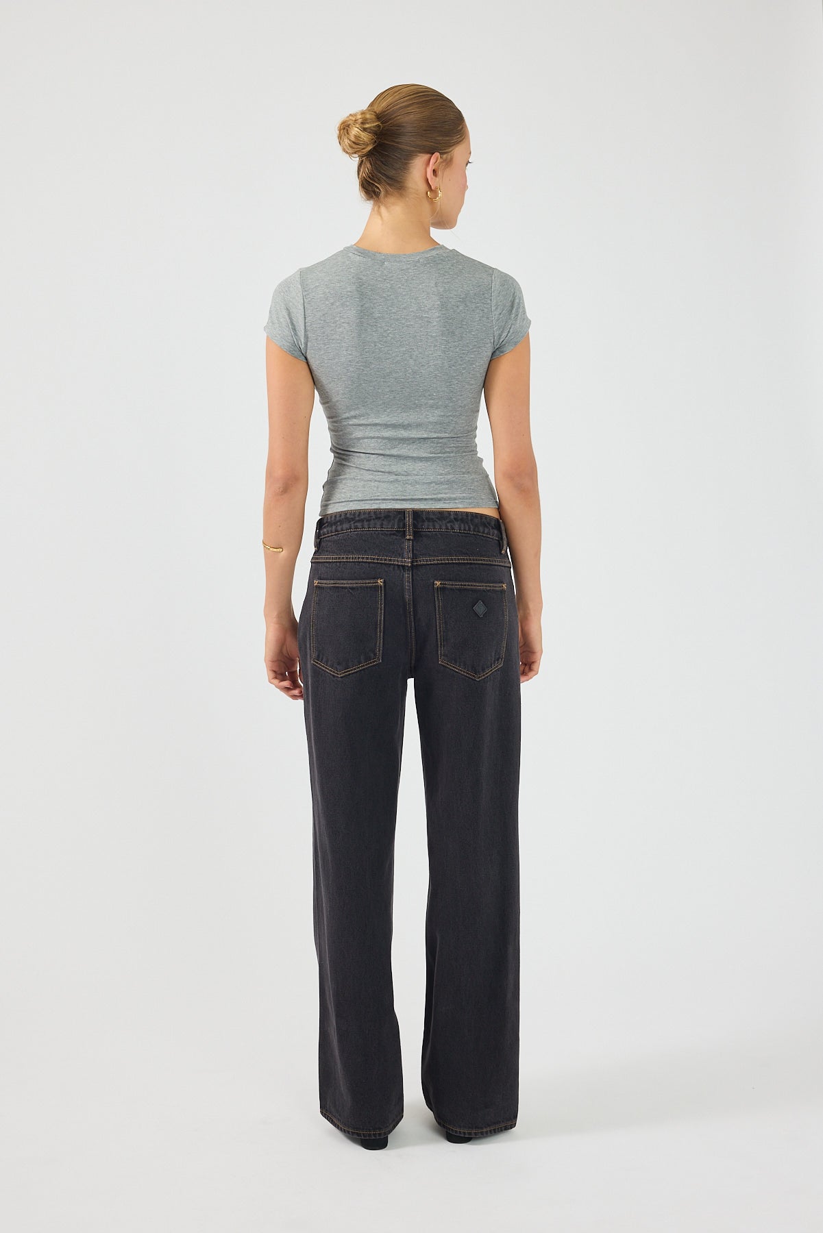 Perfect Stranger Longline Cap Sleeve Tee Grey Marle