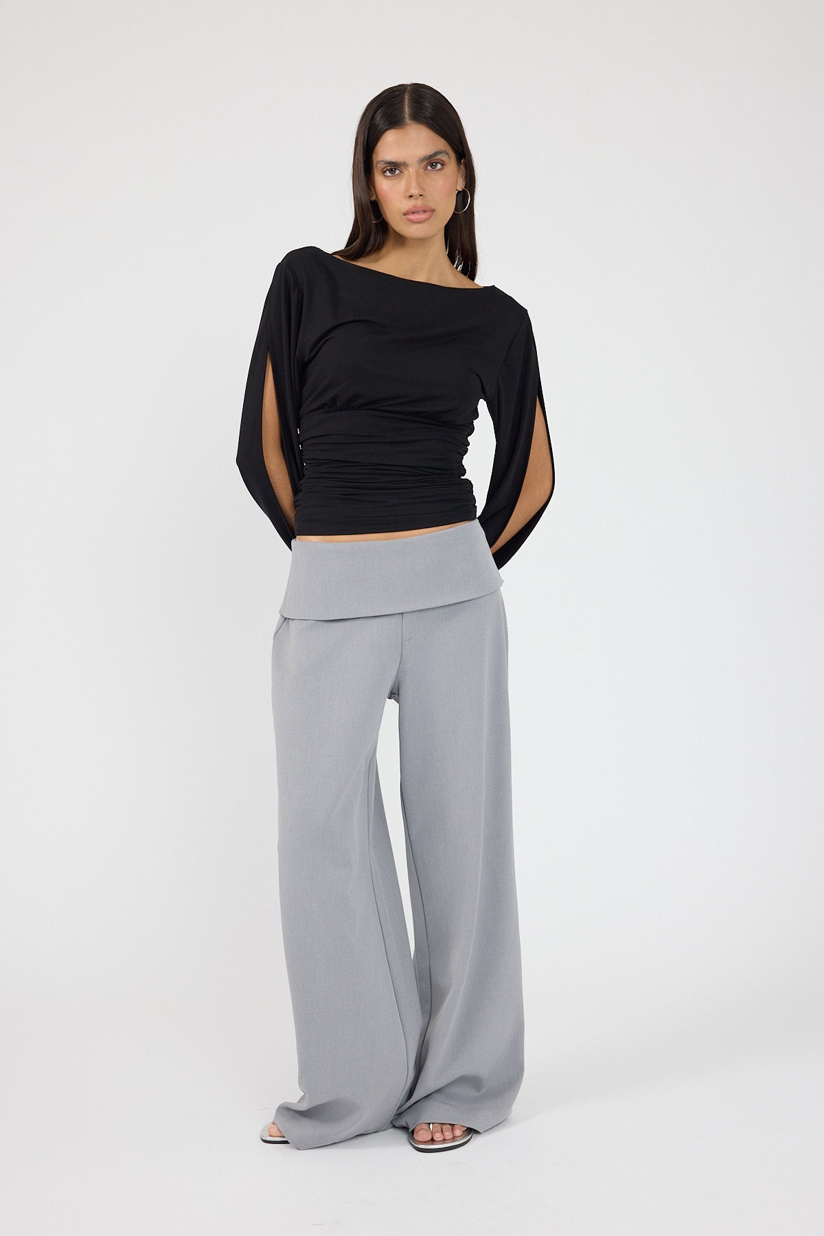 Perfect Stranger Loella Long Sleeve Top Black