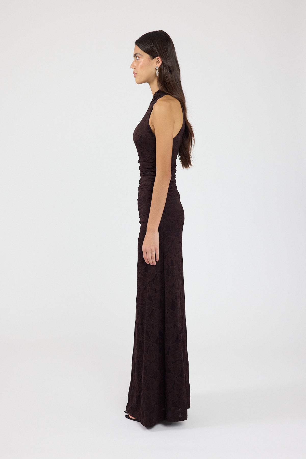 Perfect Stranger Sacha High Neck Maxi Dress Brown