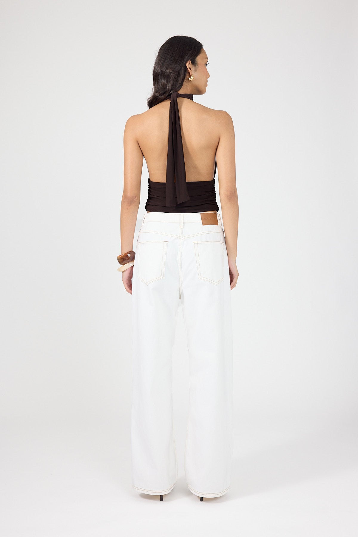 Perfect Stranger Aria Halter Top Brown