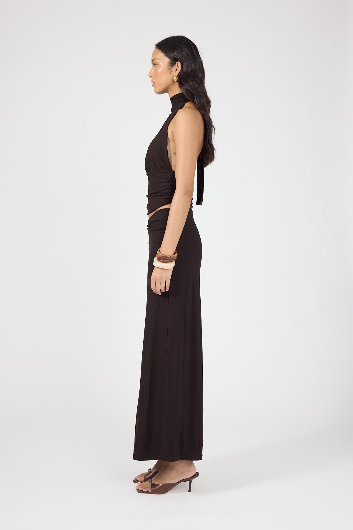 Perfect Stranger Aria Halter Top Brown