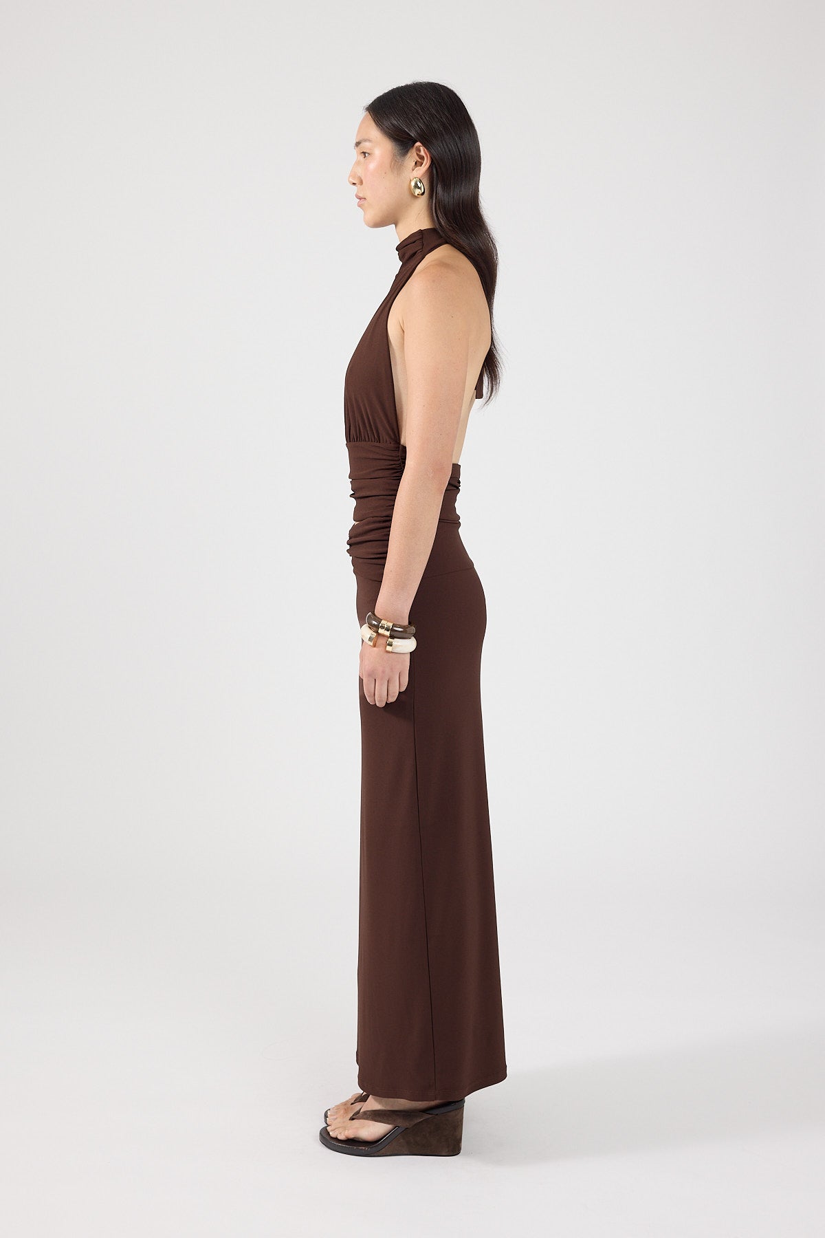 Perfect Stranger Aria Maxi Skirt Brown