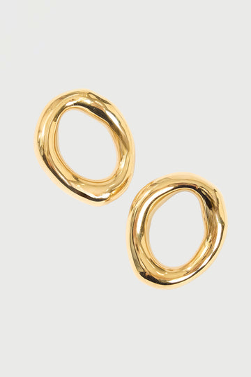 Perfect Stranger Brooks Loop Earrings 18K Gold Plated