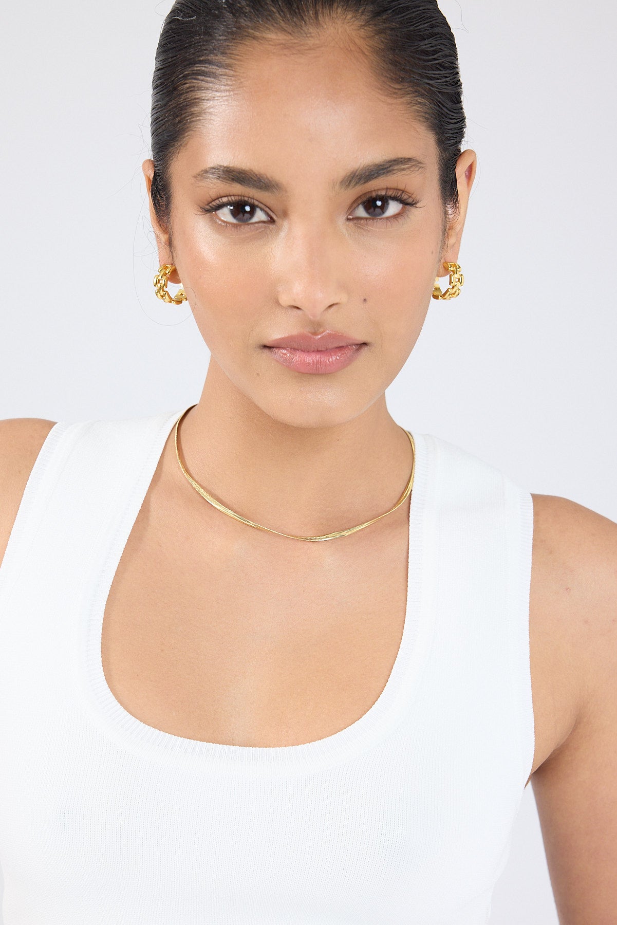 Perfect Stranger Zane Snake Chain Necklace 18K Gold Plated