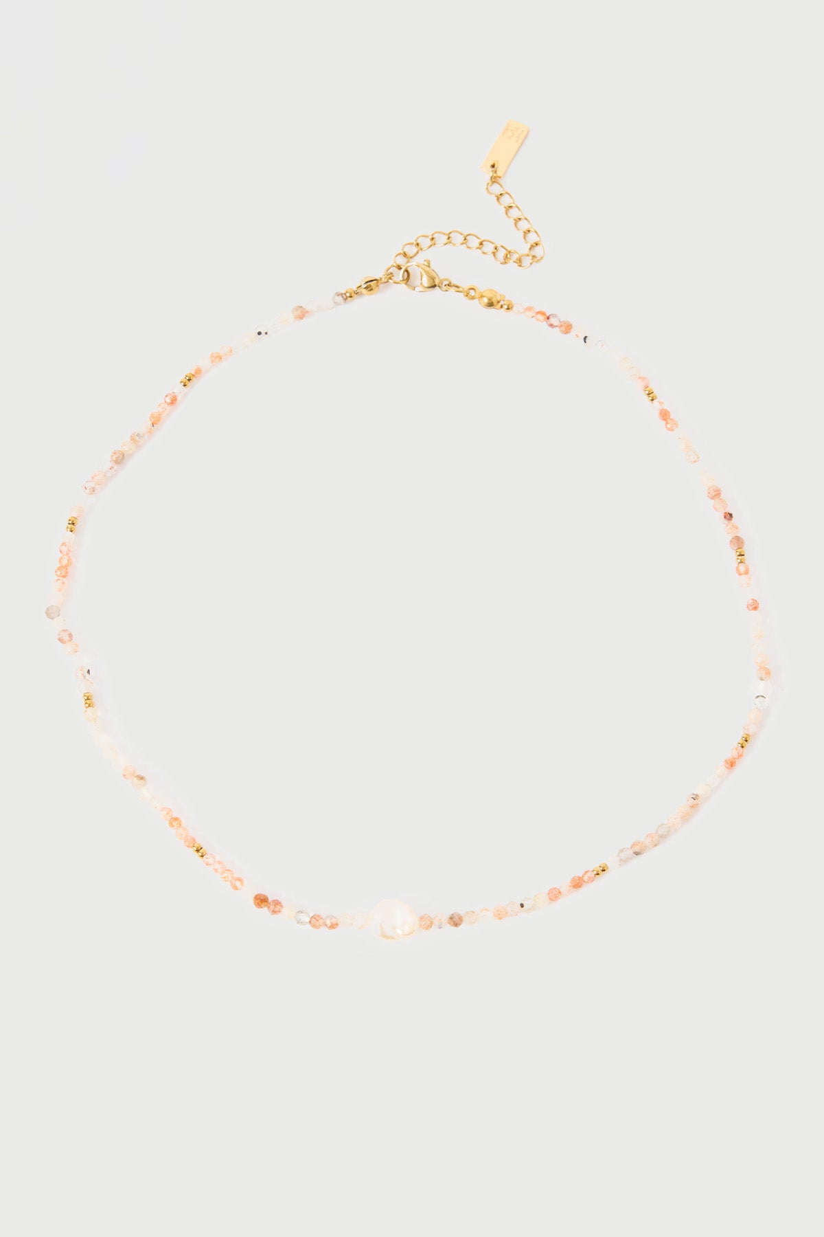 Perfect Stranger Reid Beaded Pearl Necklace Pink/Pearl