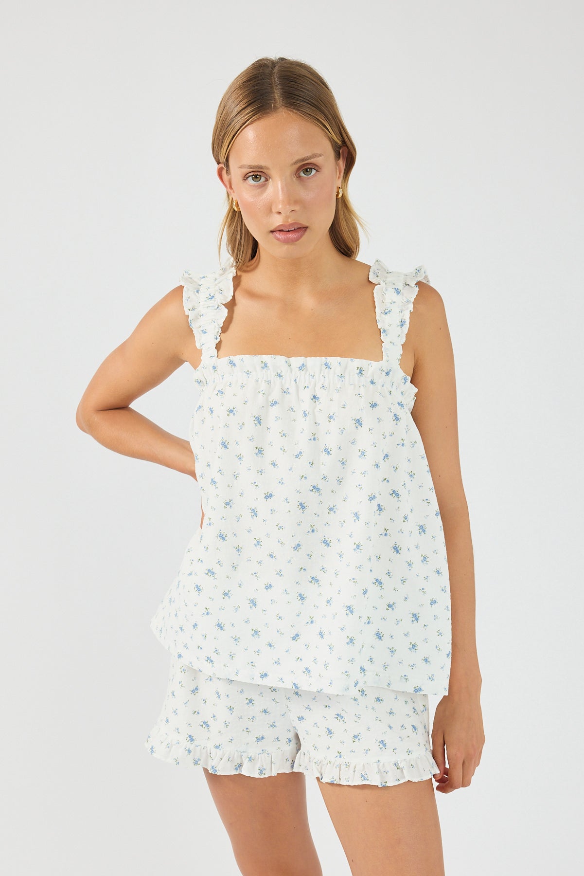 Perfect Stranger Hazel Pyjama Set Blue Print