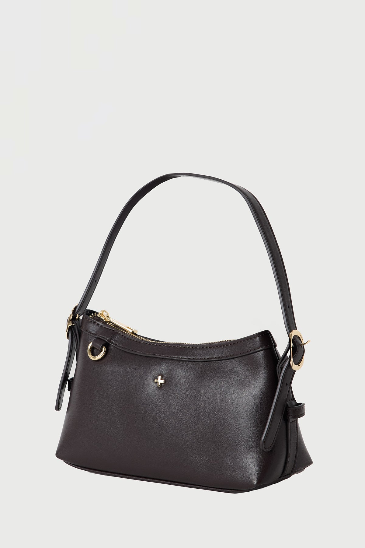 Peta + Jain AVRIL MINI SHOULDER BAG CHOC SMOOTH