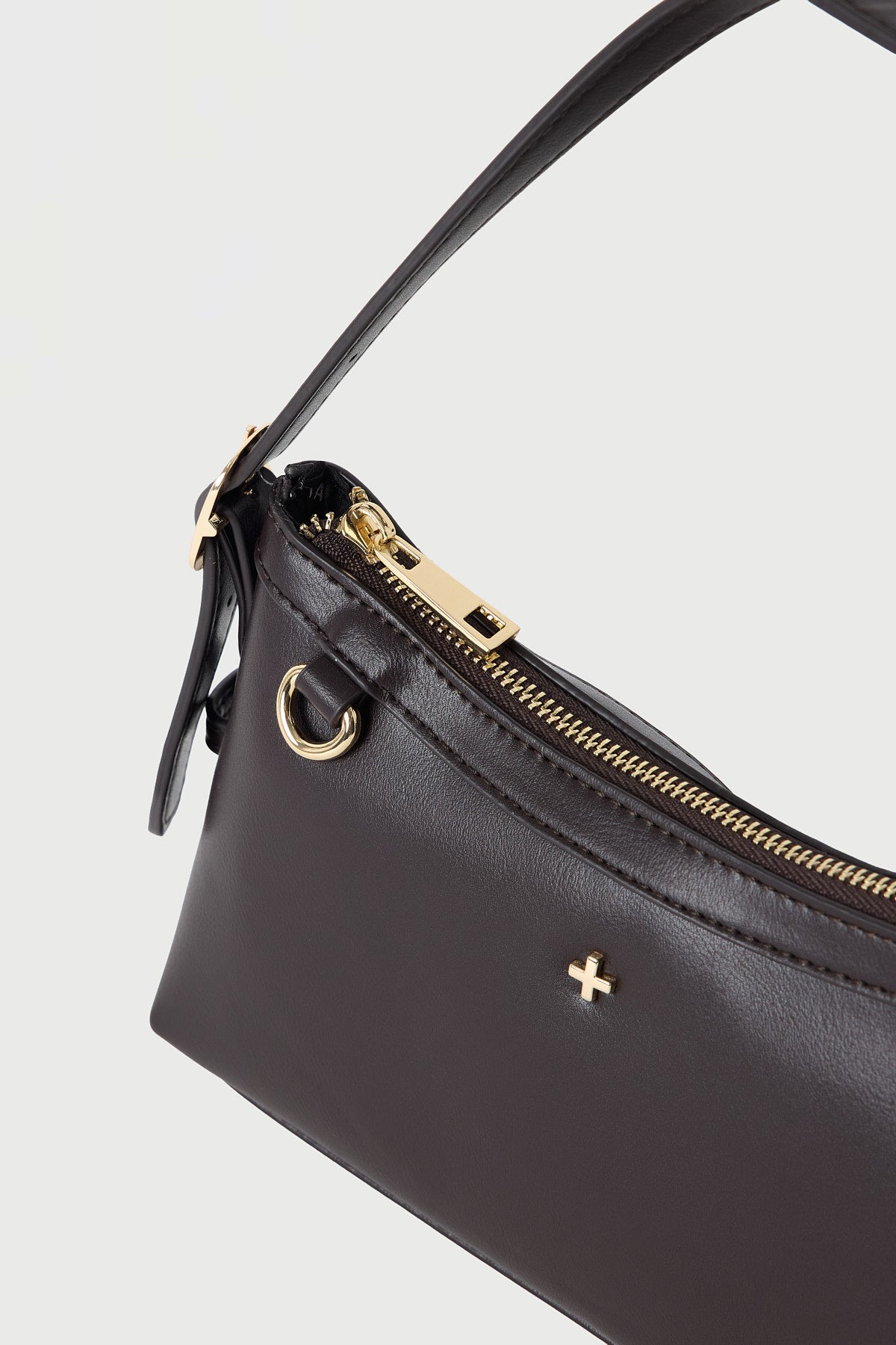 Peta + Jain AVRIL MINI SHOULDER BAG CHOC SMOOTH