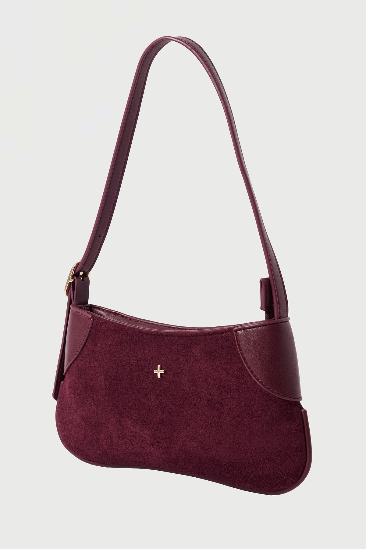 Peta + Jain Glinda Mini Shoulder Bag Berry Suede