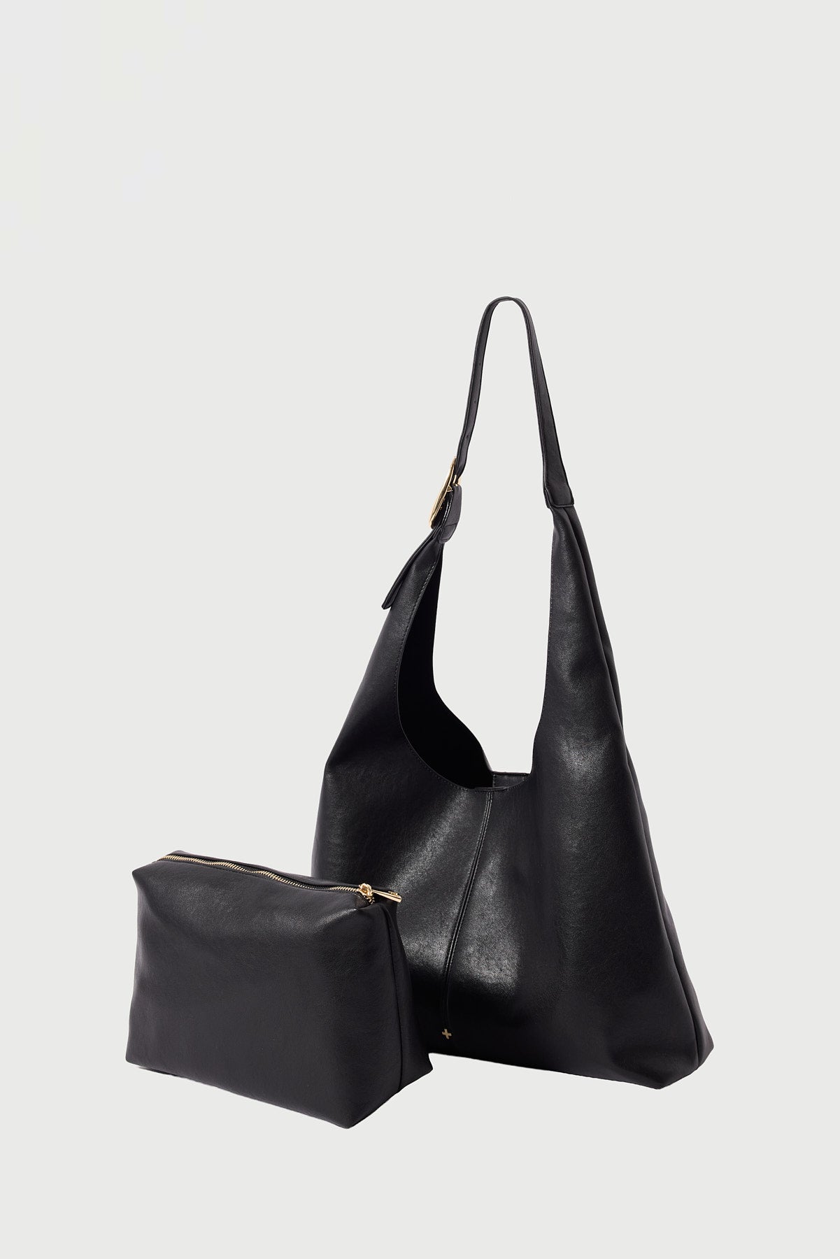 Peta + Jain KISMET HOBO BAG WITH POUCH Grainy Black