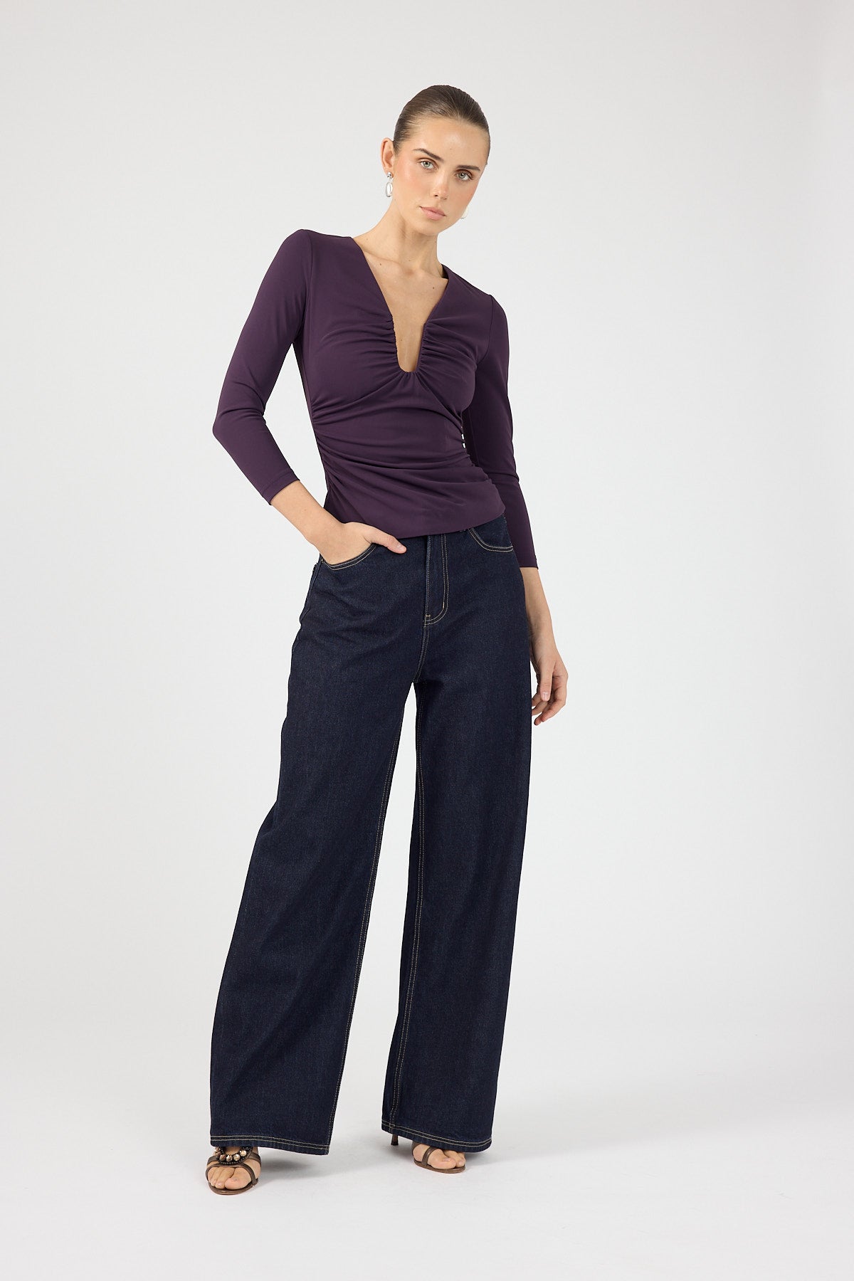 Perfect Stranger Vienna Long Sleeve Top Purple