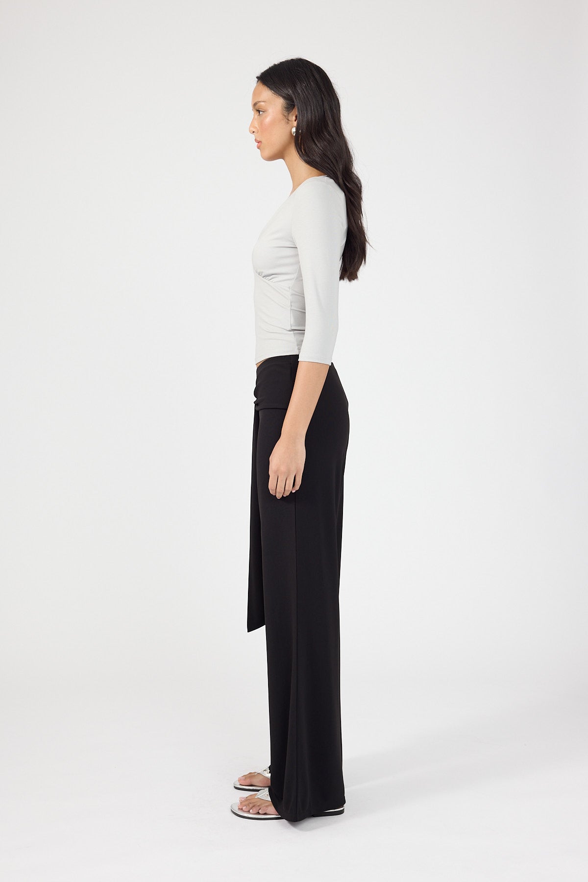 Perfect Stranger Vienna Front Tie Pants Black