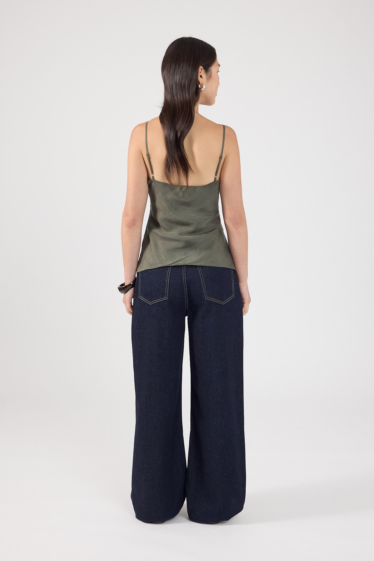 Perfect Stranger Darcy Cupro Top Khaki