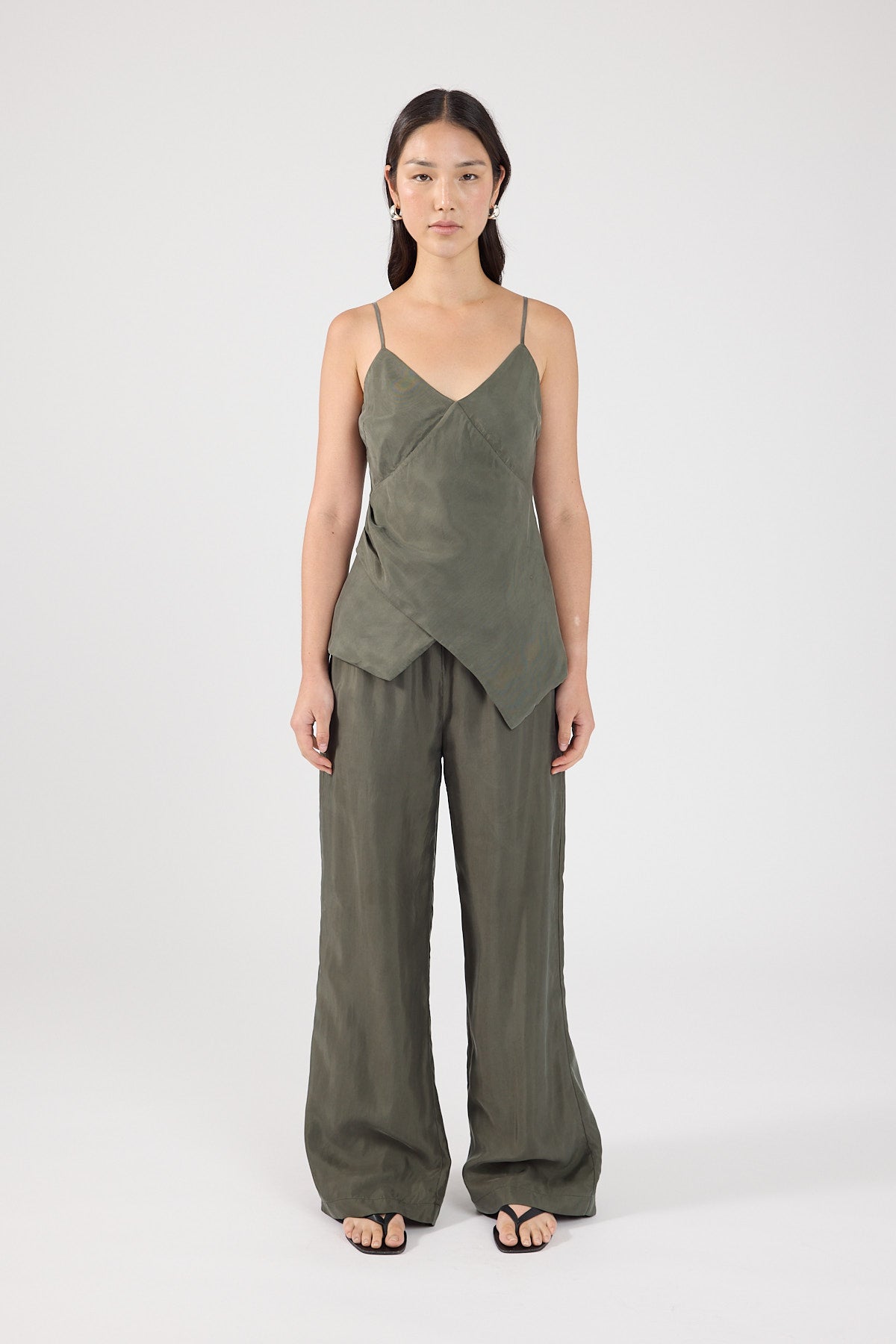 Perfect Stranger Darcy Cupro Top Khaki