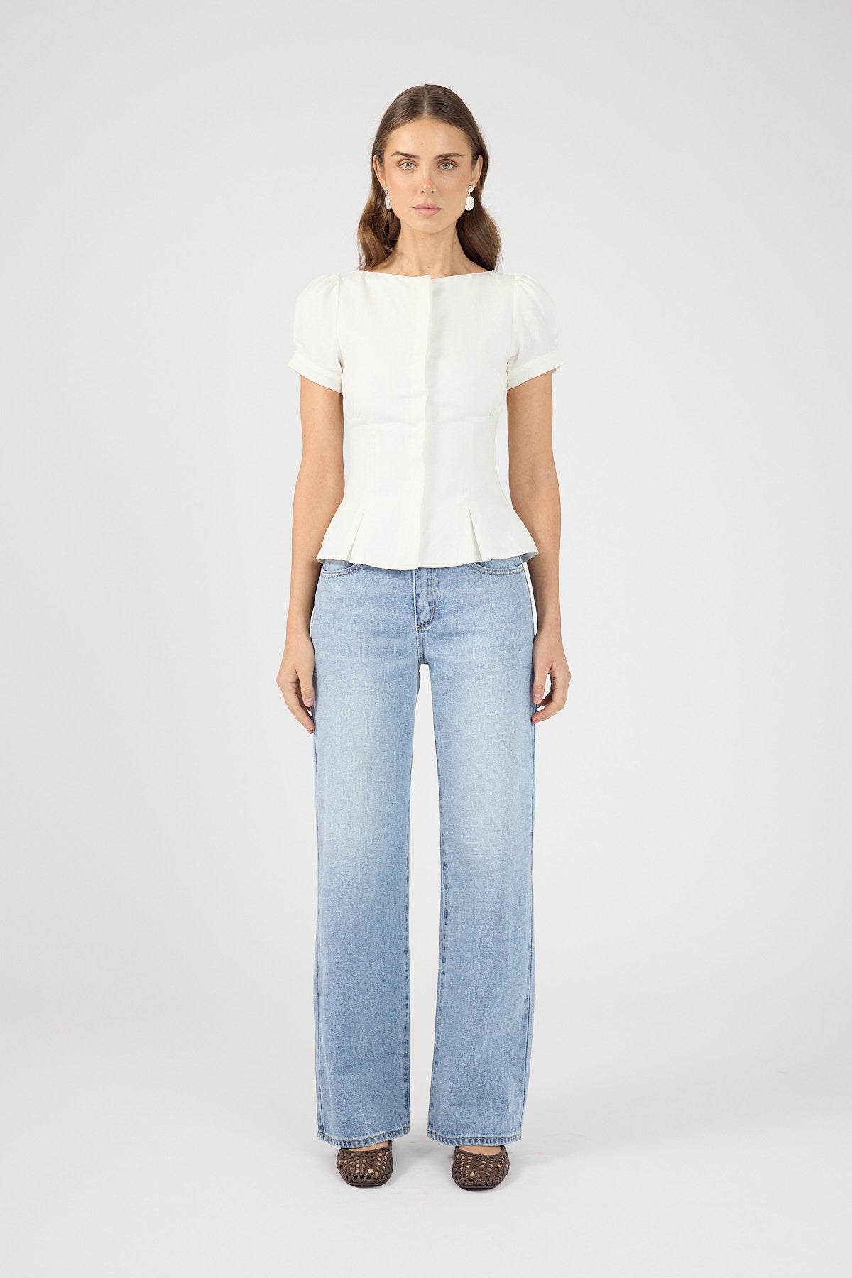 Perfect Stranger Mariana Short Sleeve Top White