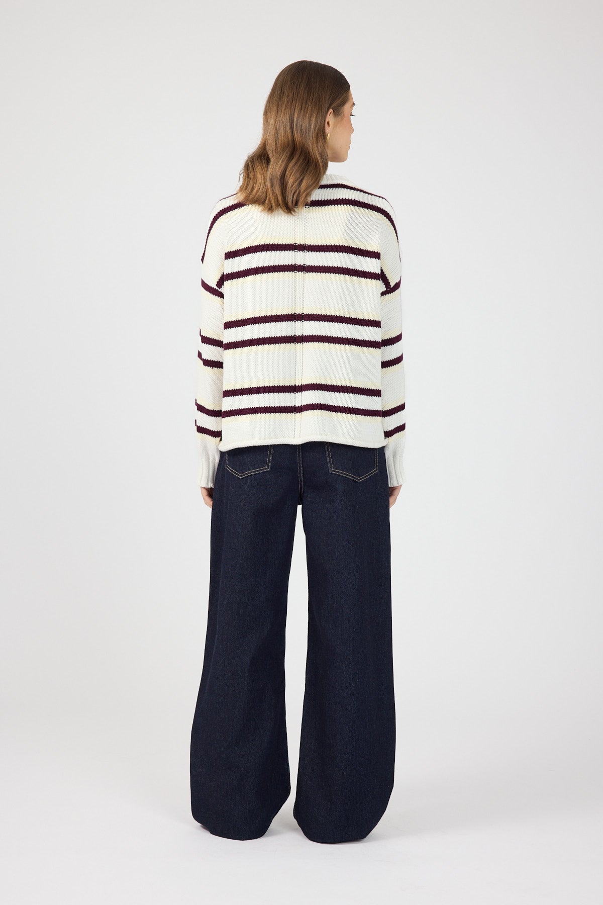 Perfect Stranger Amory Stripe Knit Jumper Cream Stripe