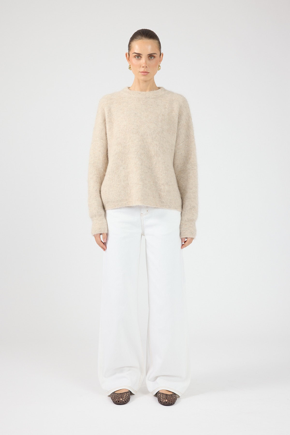 Perfect Stranger Cedar Knit Jumper Oatmeal