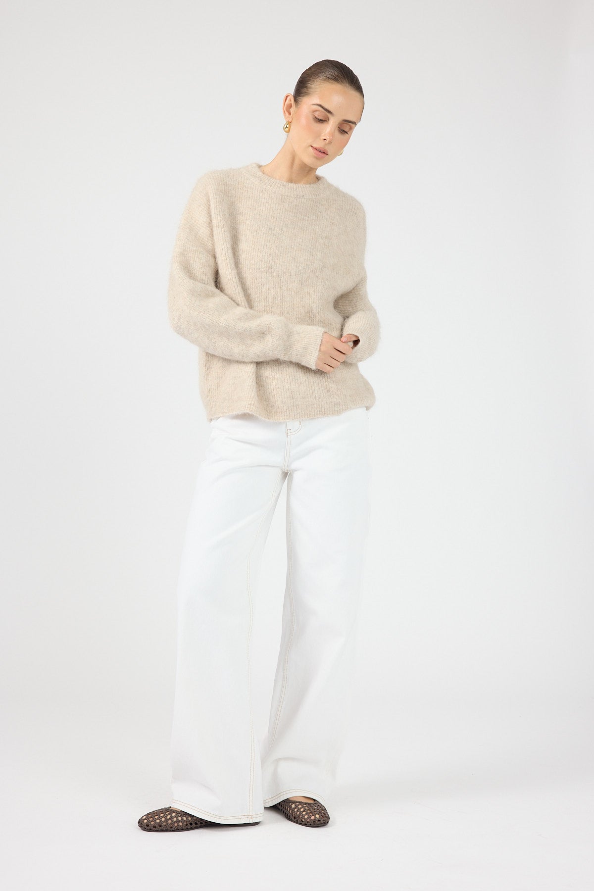 Perfect Stranger Cedar Knit Jumper Oatmeal