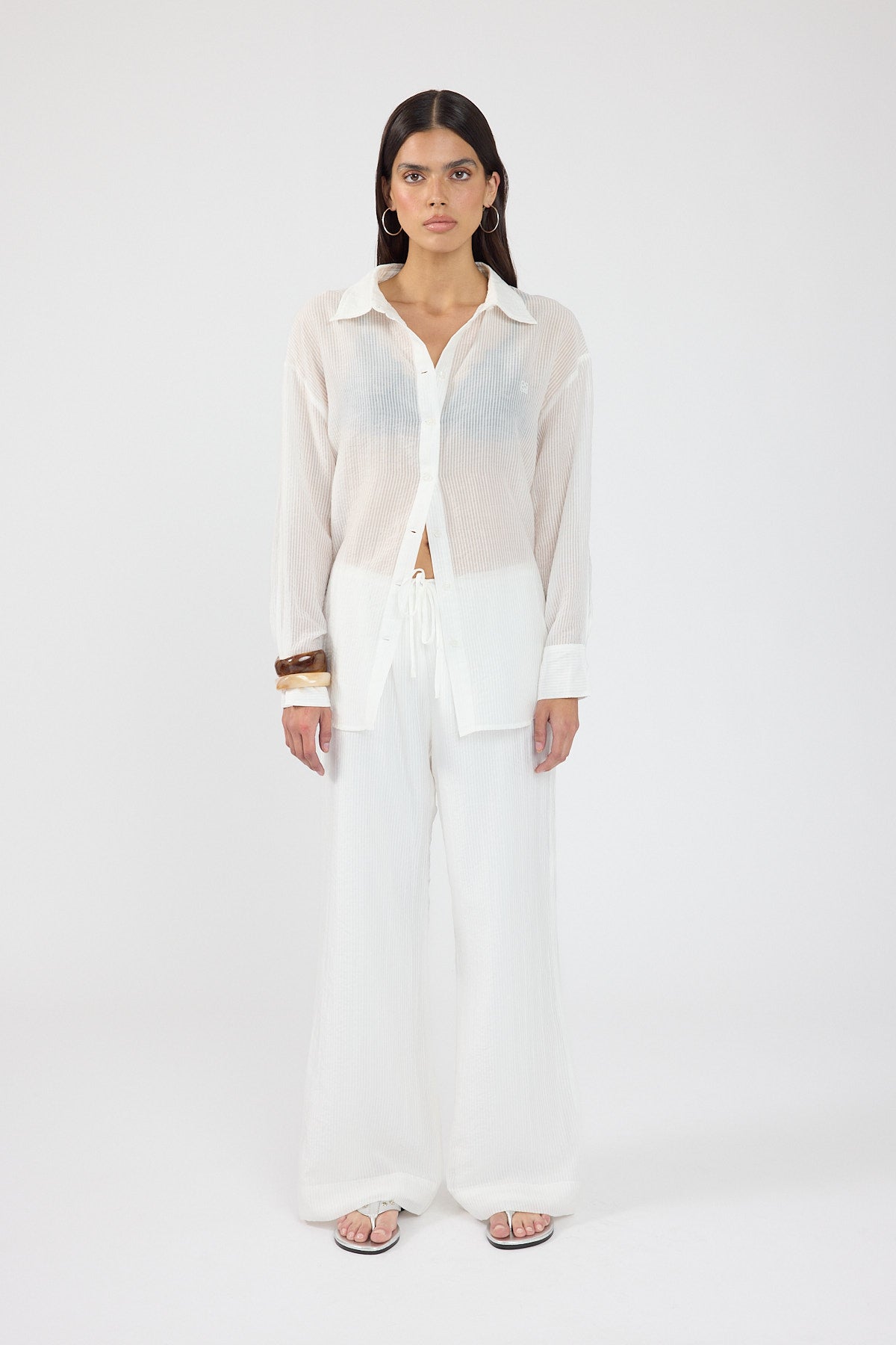 Perfect Stranger Jarrah Striped Pant White