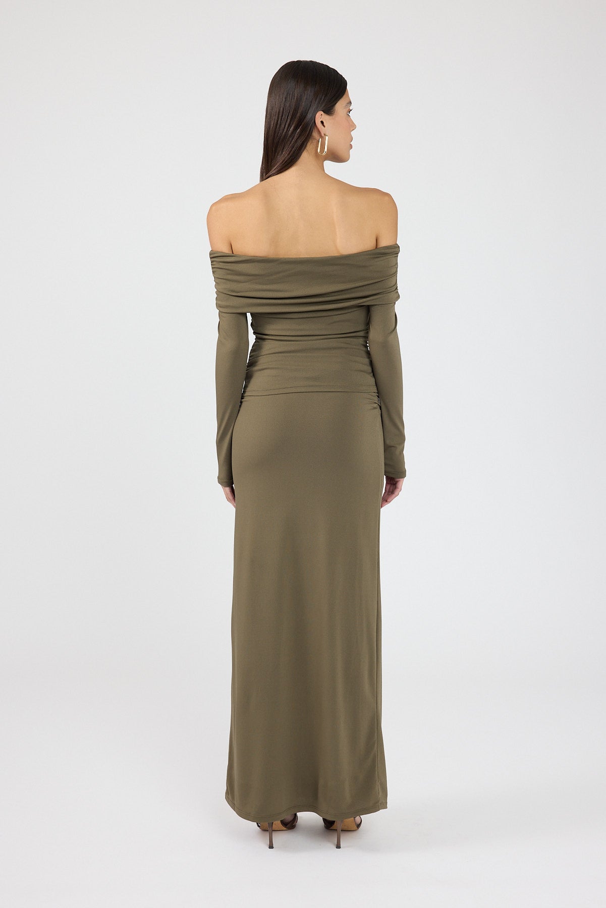 Perfect Stranger Dorian Maxi Skirt Khaki