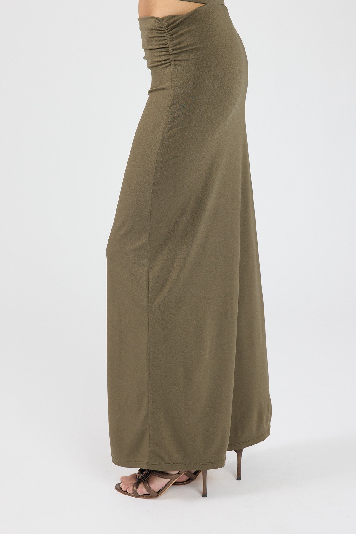 Perfect Stranger Dorian Maxi Skirt Khaki